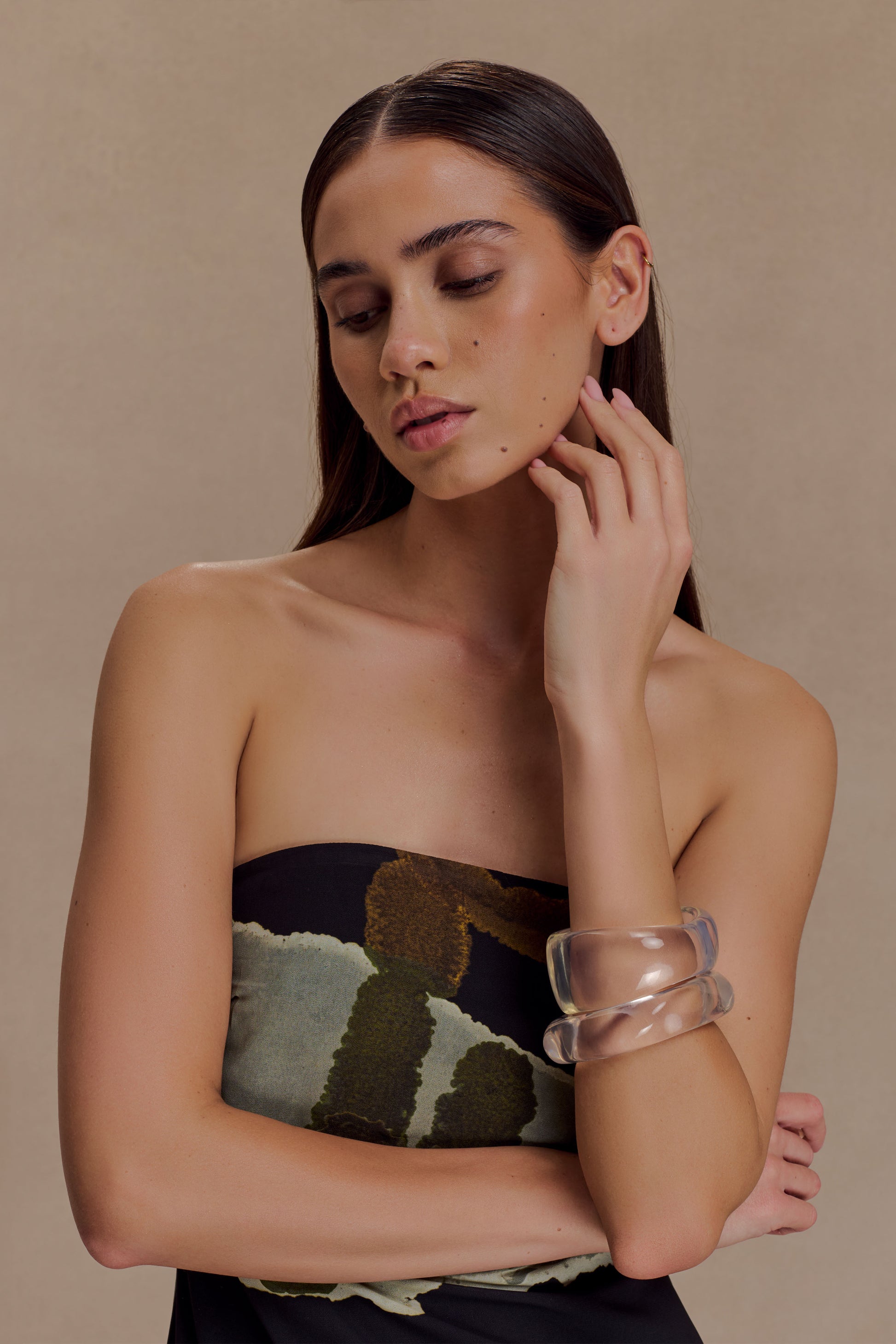 Marah Resin Bangle Set - Clear #4