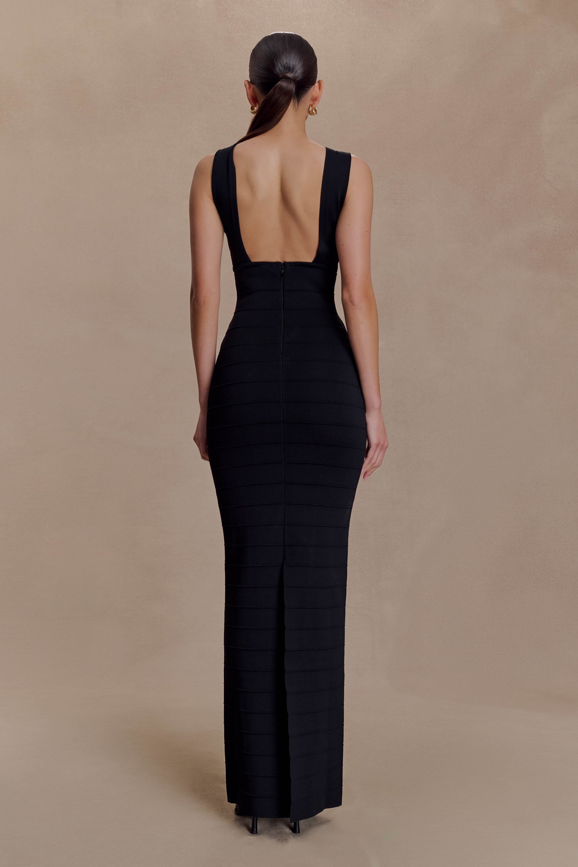 Jaylen Bandage Knit Maxi Dress - Black #2
