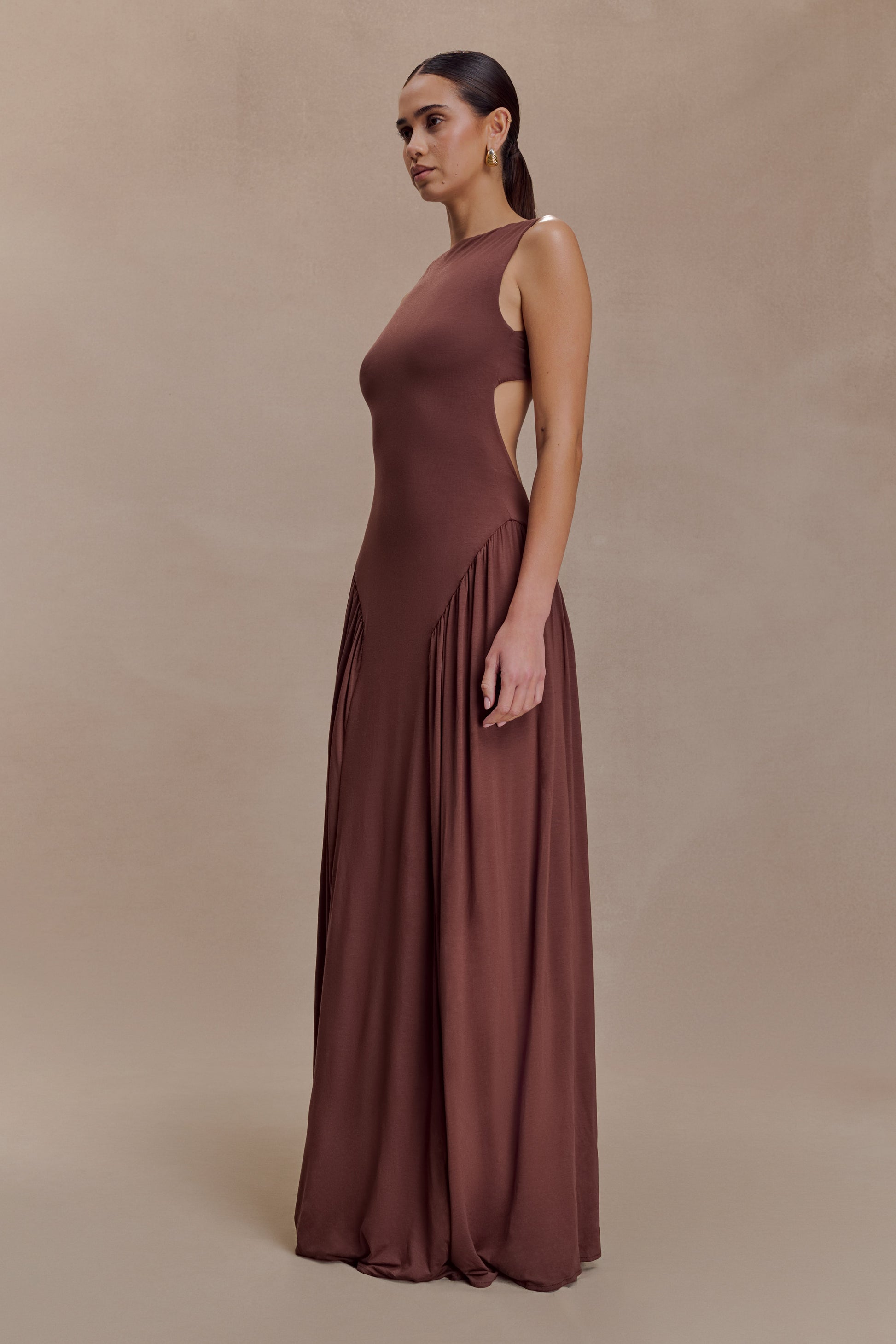 Marnie Modal Sleeveless Maxi Dress - Chocolate #5