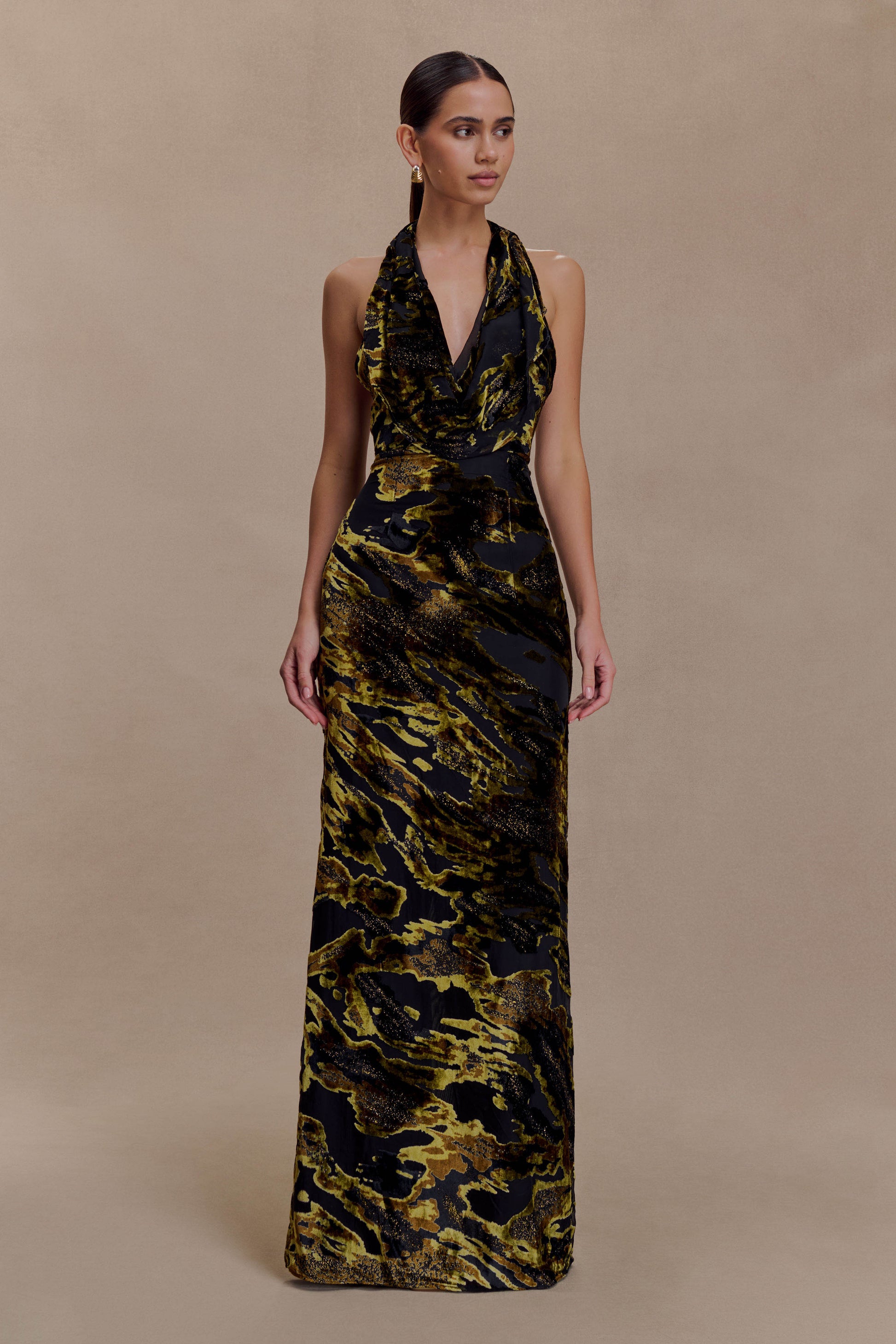 Talila Cowl Front Maxi Dress - Velvet Burnout #5