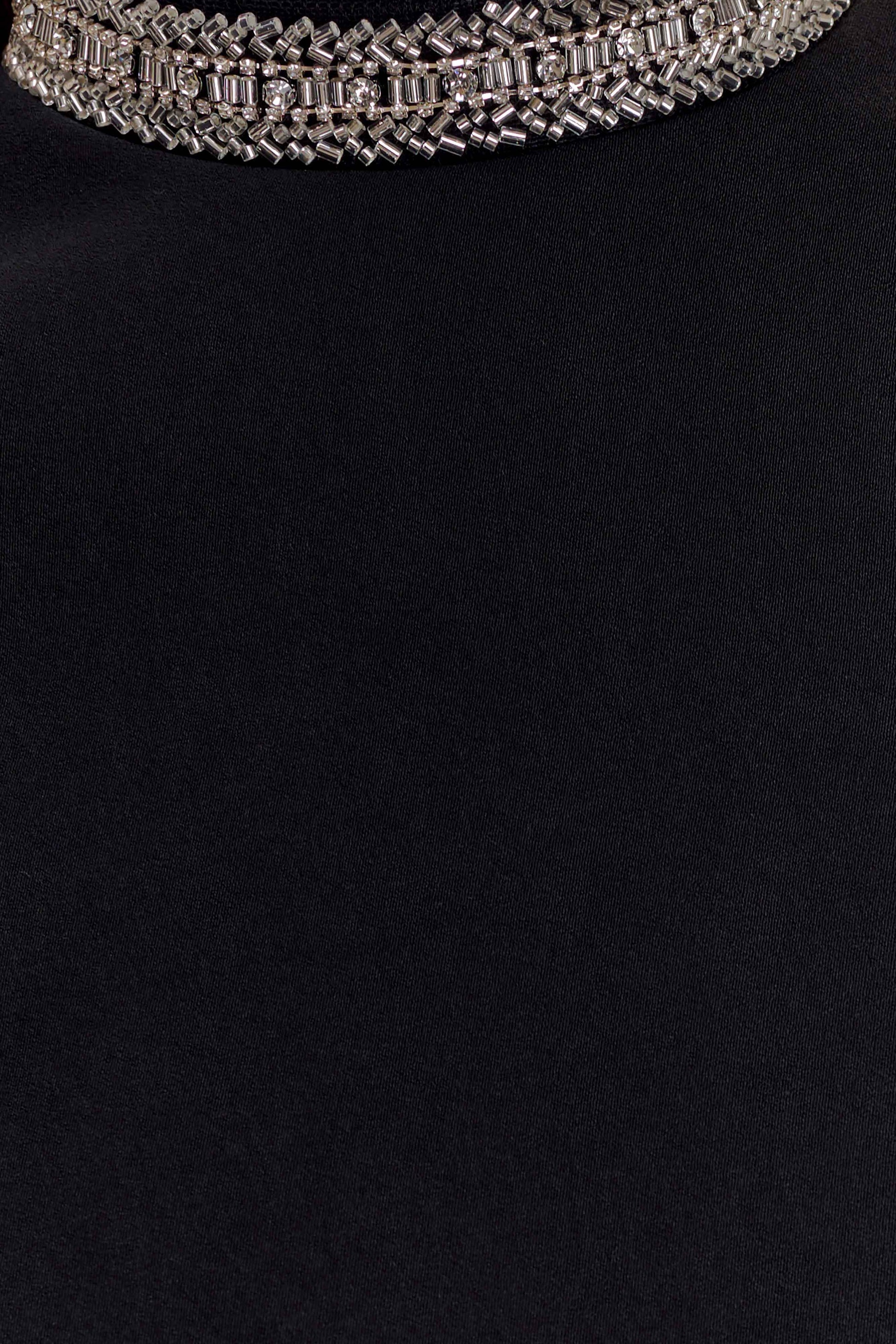 Elisa Diamante Neck Maxi Dress - Black #9