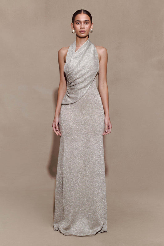 grey christmas party dress Sliver & Grey Sequence Christmas New Year Party Dress