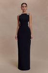 Lorde Embellished Crepe Maxi Dress - Black