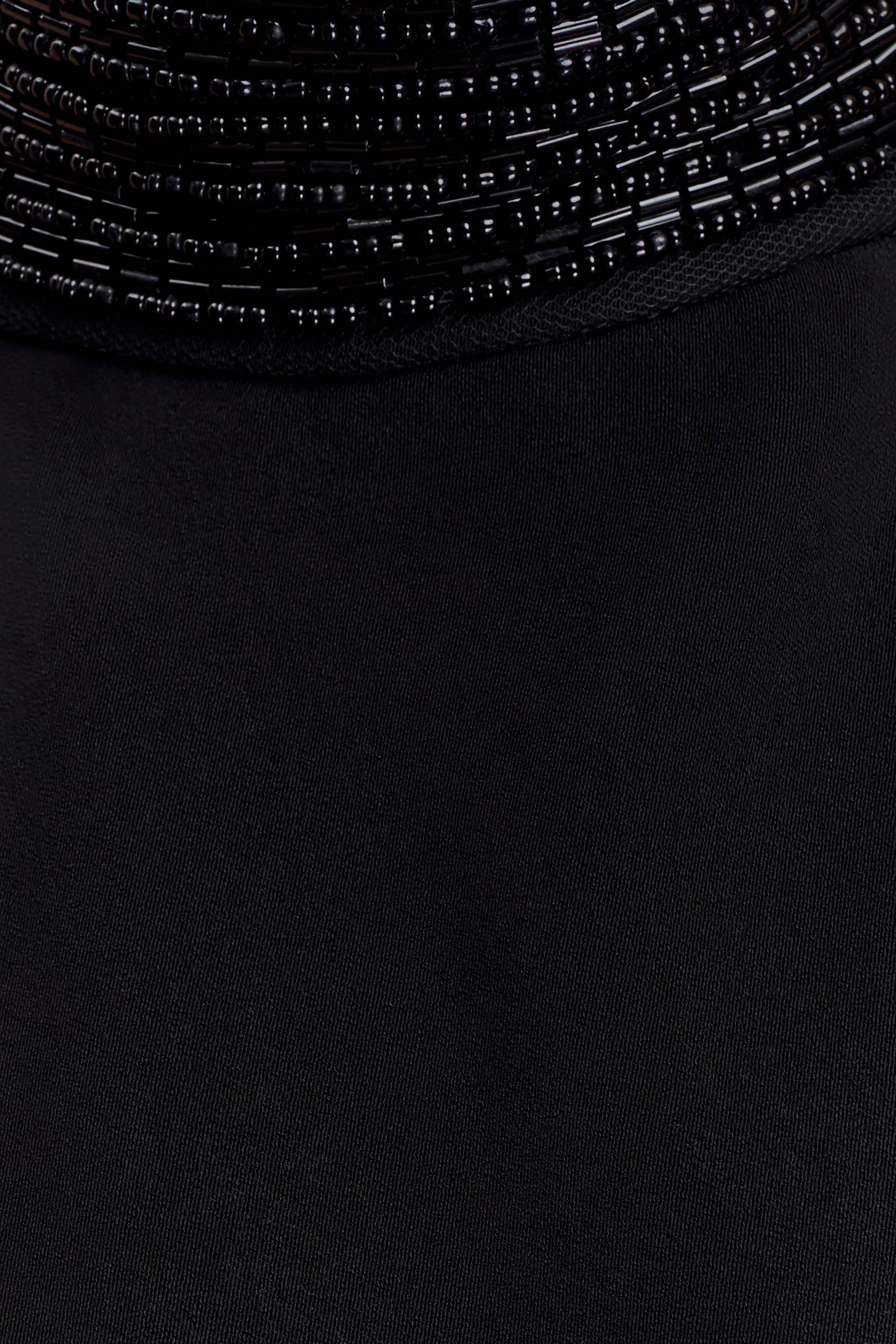 Emilia Beaded Neck Halter Top - Black #10