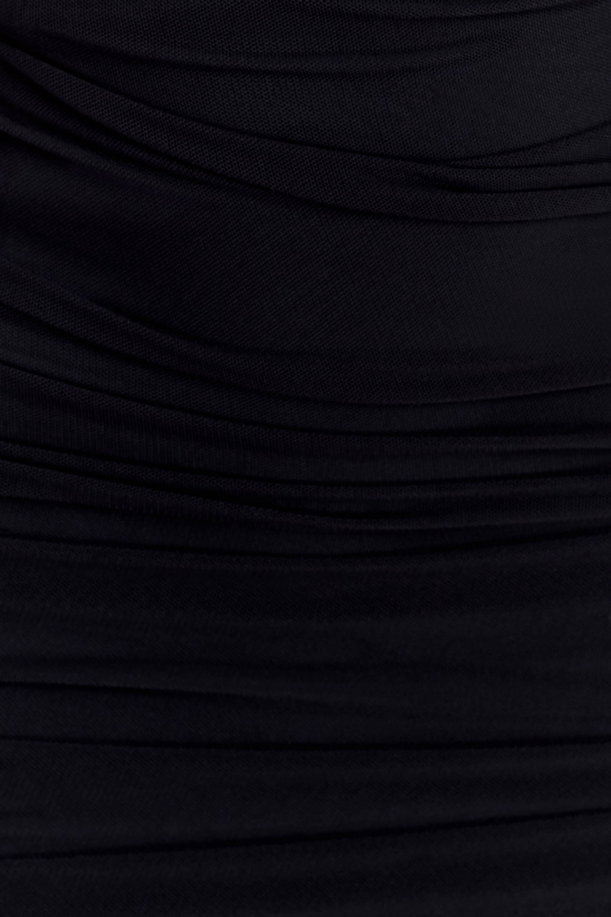 Jianna Strapless Mesh Maxi Dress - Black #6