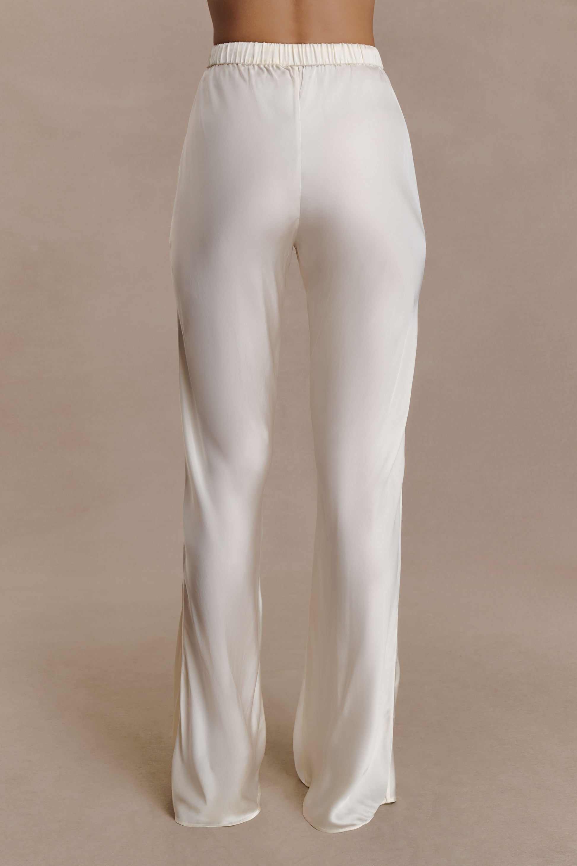 Bianca Satin Pants - Ivory #6