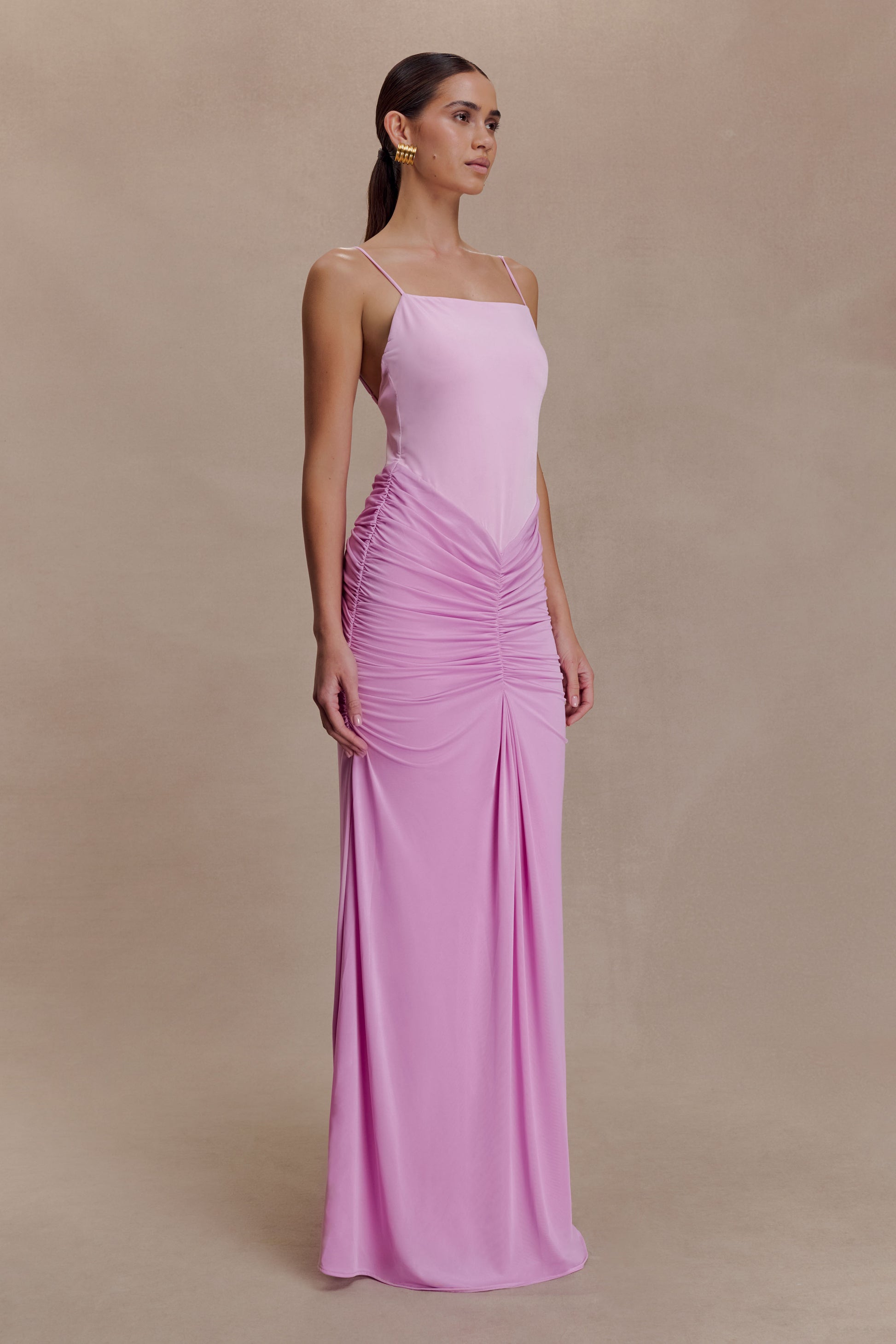 Roisin Slinky Maxi Dress - Powder Pink #3