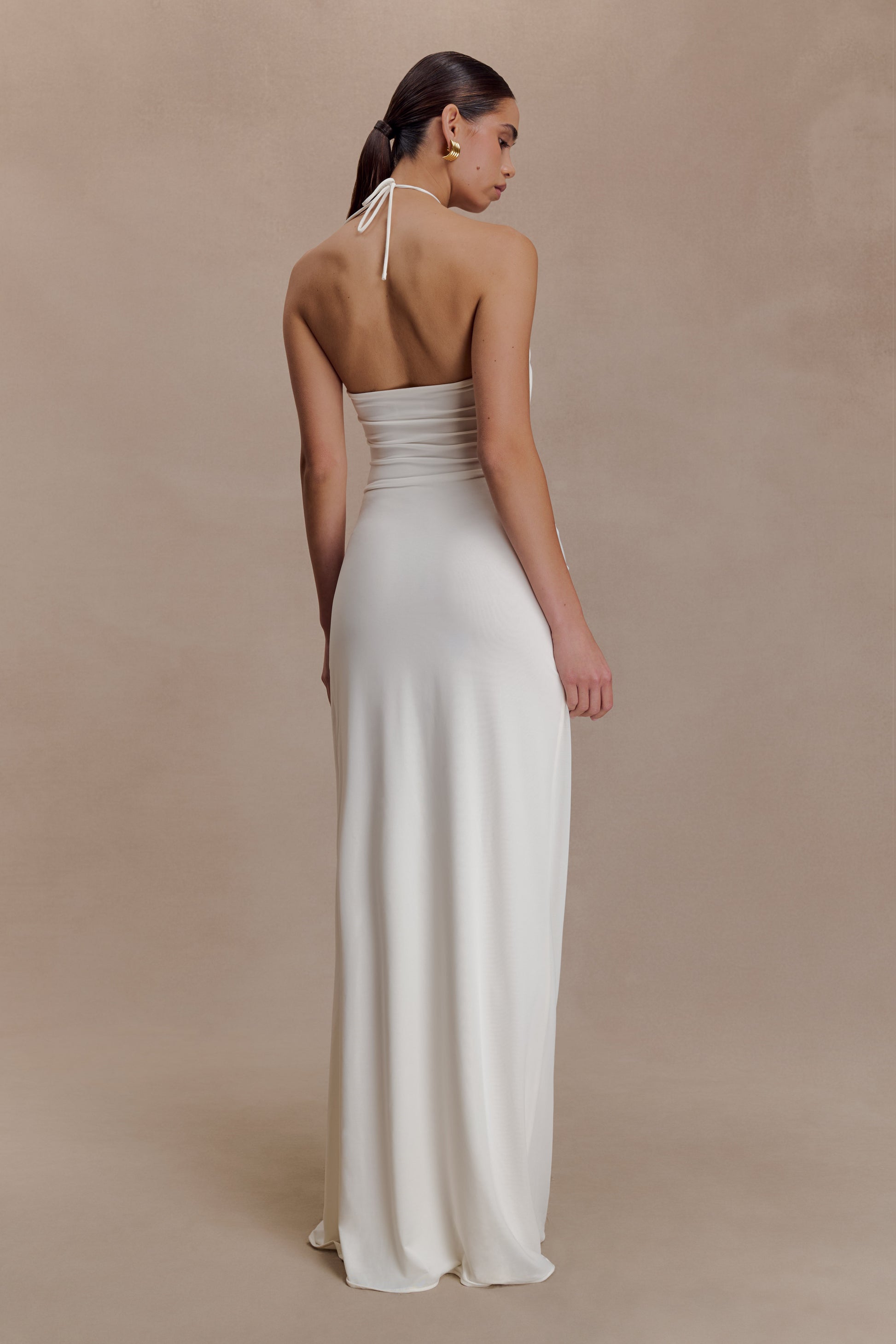 Quincy Halter Maxi Dress With Hardware - Ivory #2