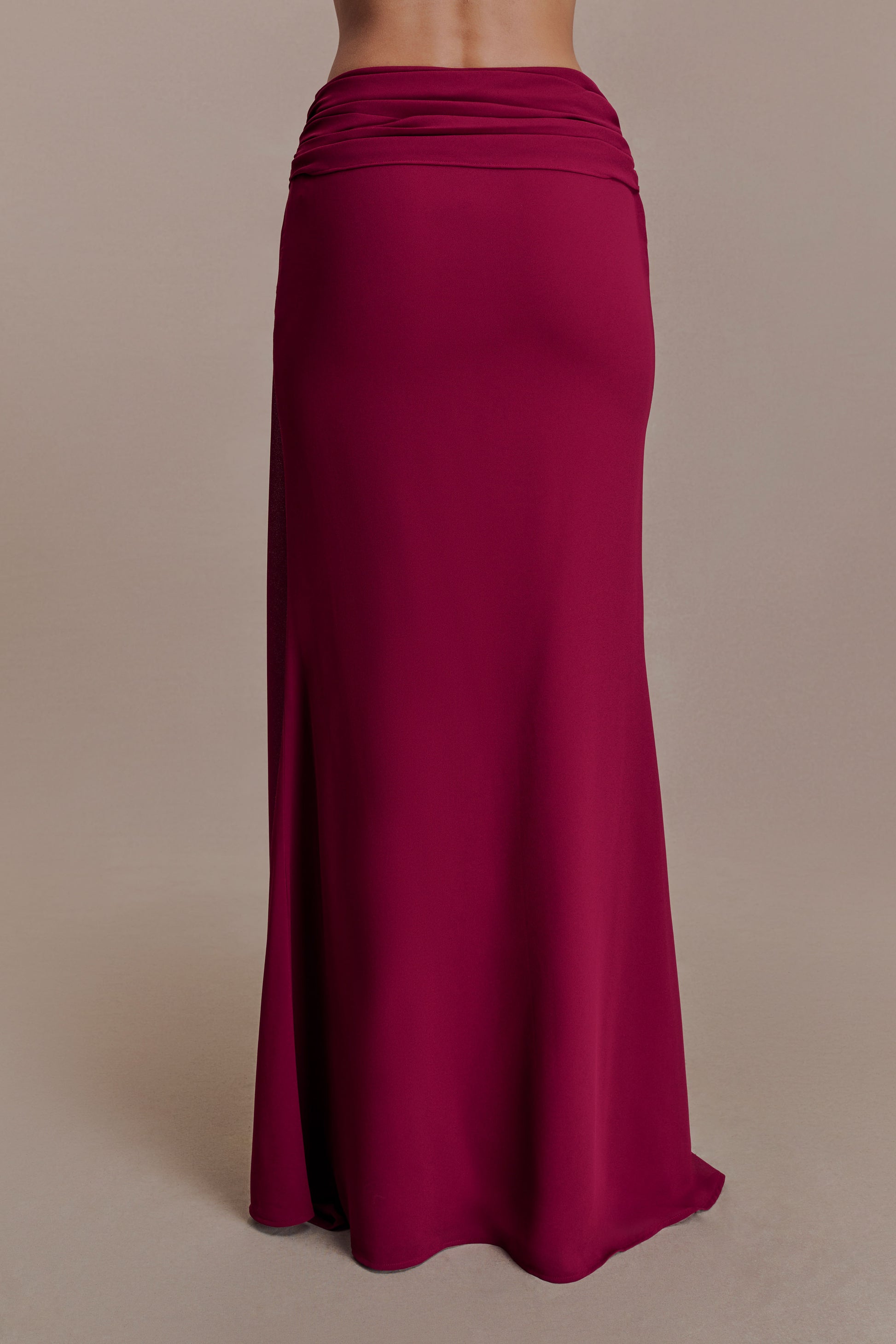 Celina Chiffon Overlay Maxi Skirt - Cherry Red #8