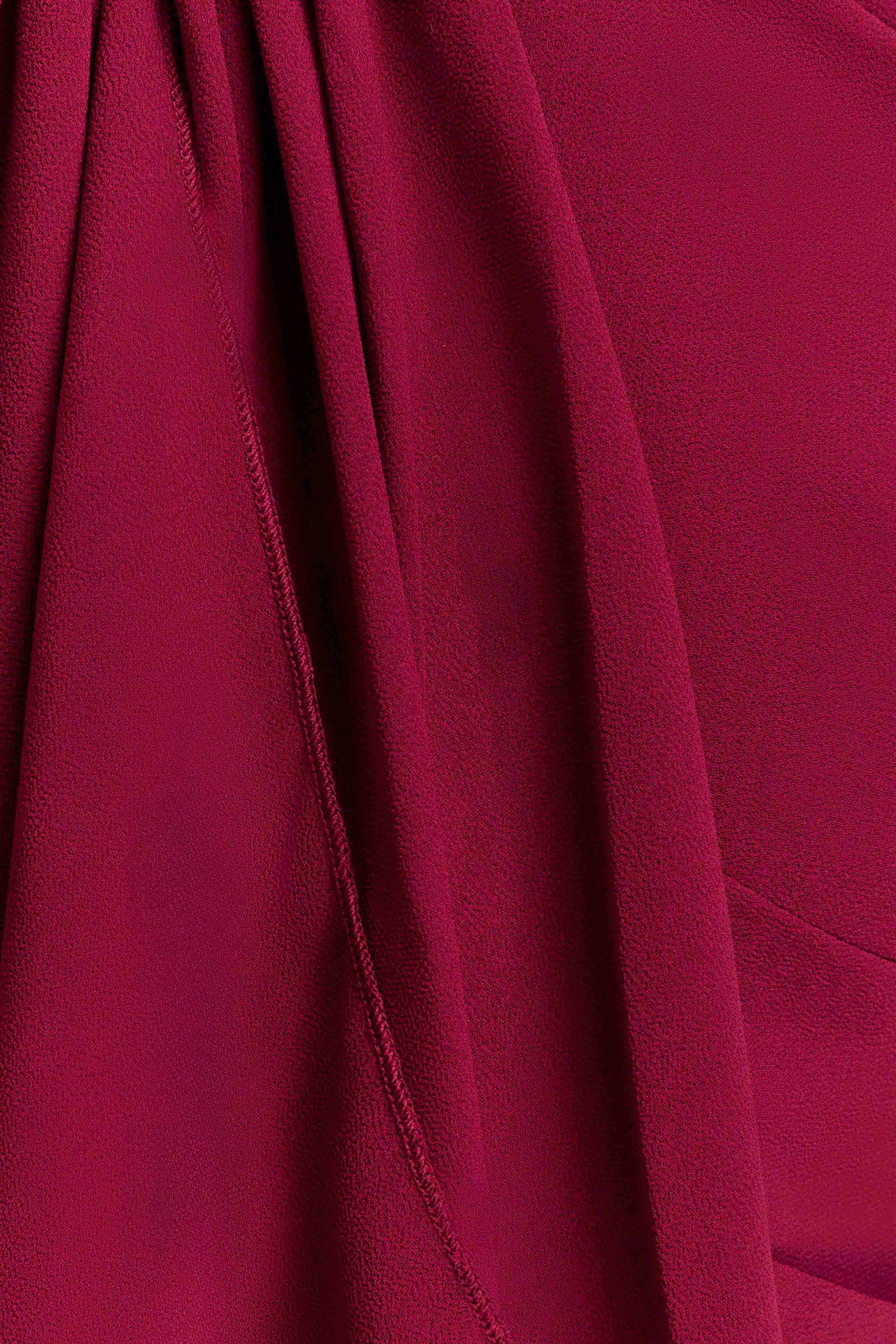 Celina Chiffon Overlay Maxi Skirt - Cherry Red #10