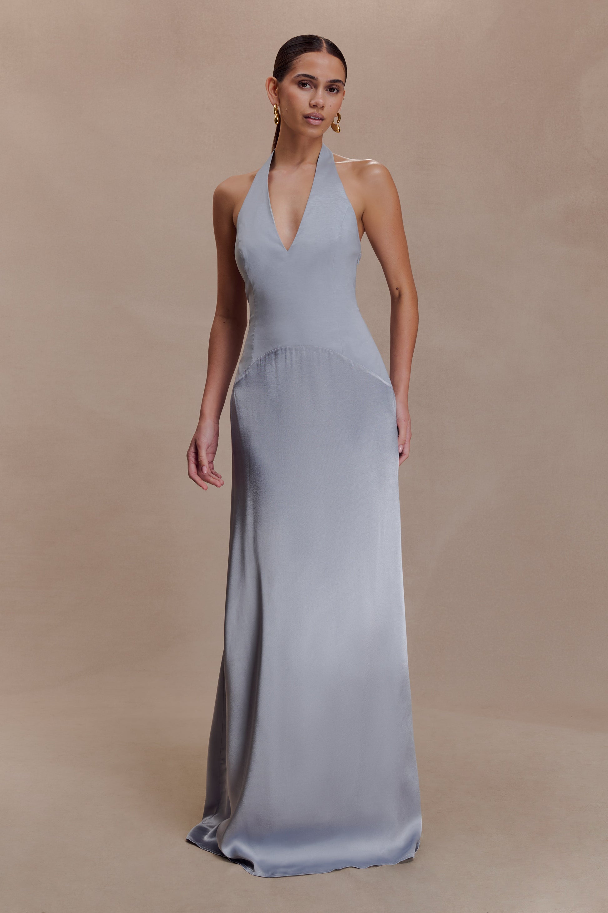 Maura Taffeta And Satin Maxi Dress - Cornflower Blue #3