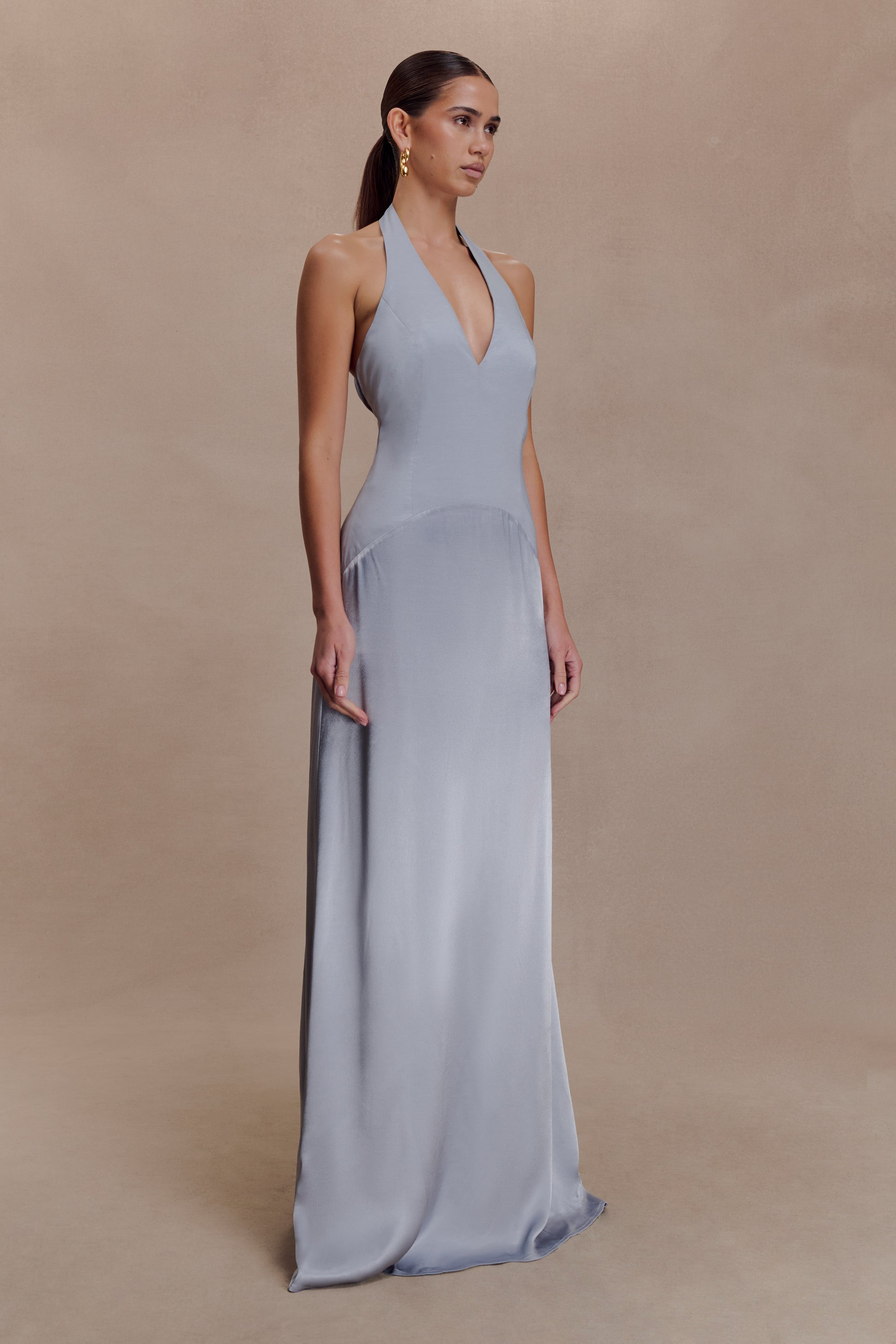Maura Taffeta And Satin Maxi Dress - Cornflower Blue #2