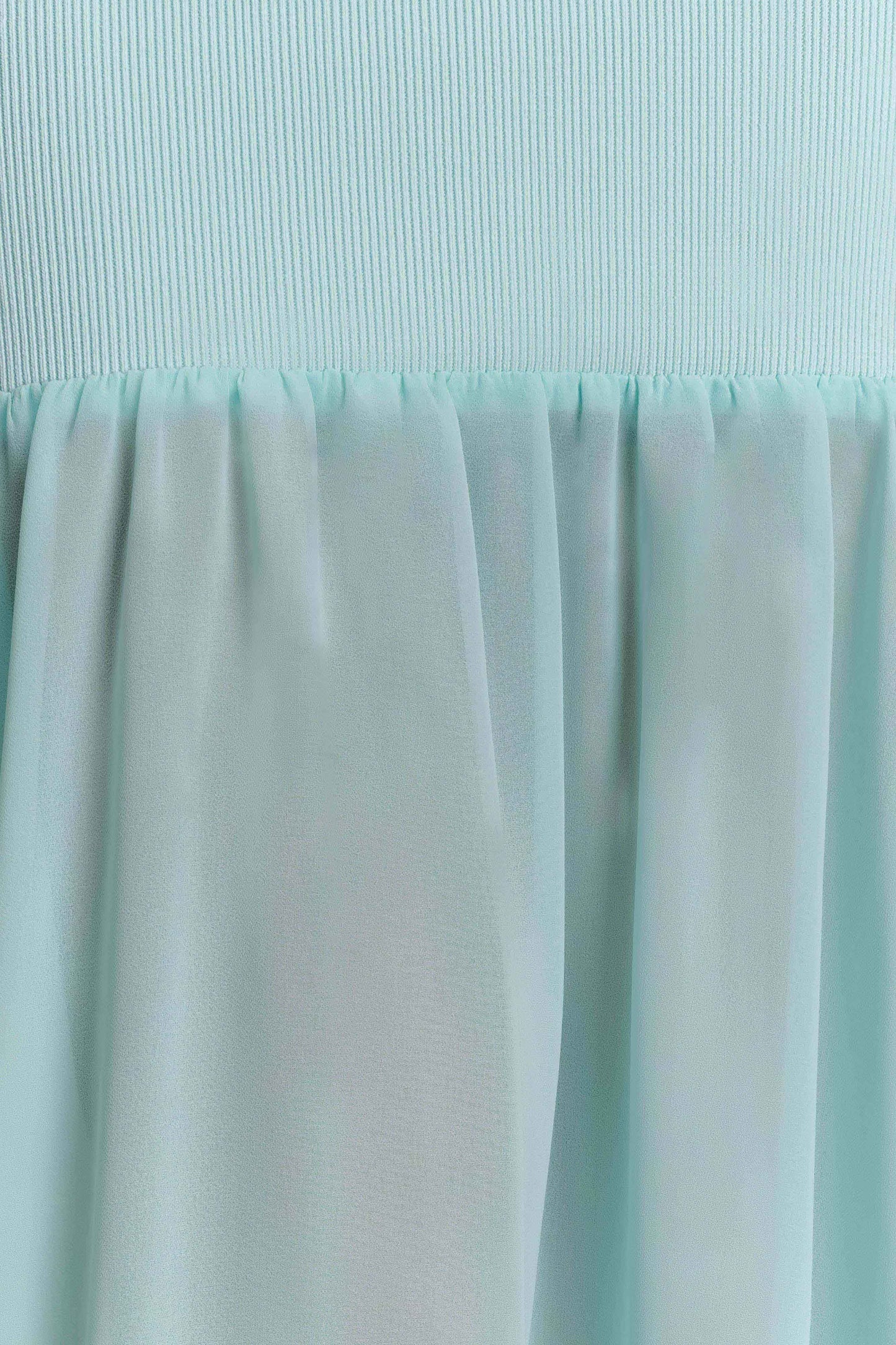 Deanne Bandage And Chiffon Knit Maxi Dress - Blue