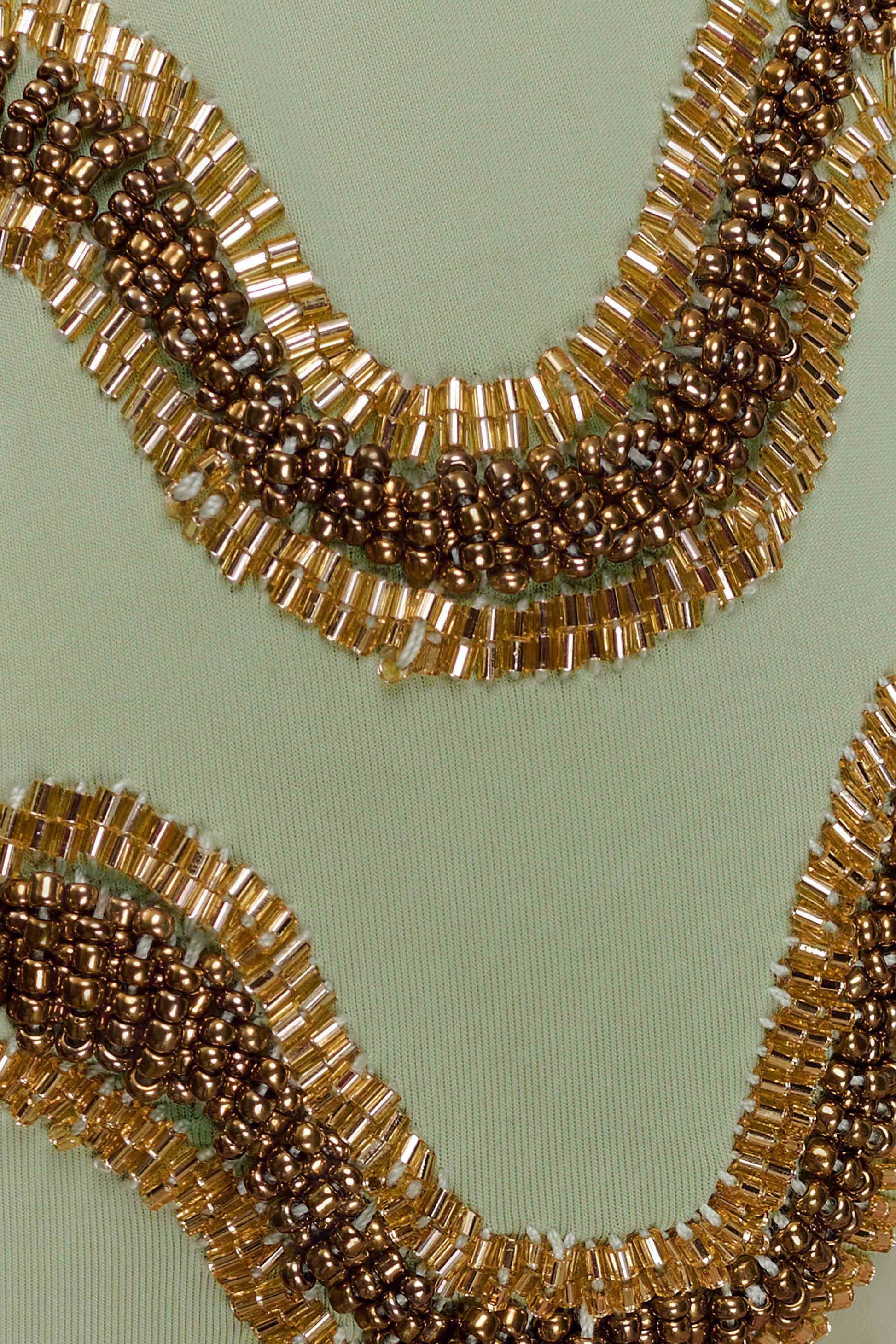 Robyn Beaded Bikini Bottom - Sage #7