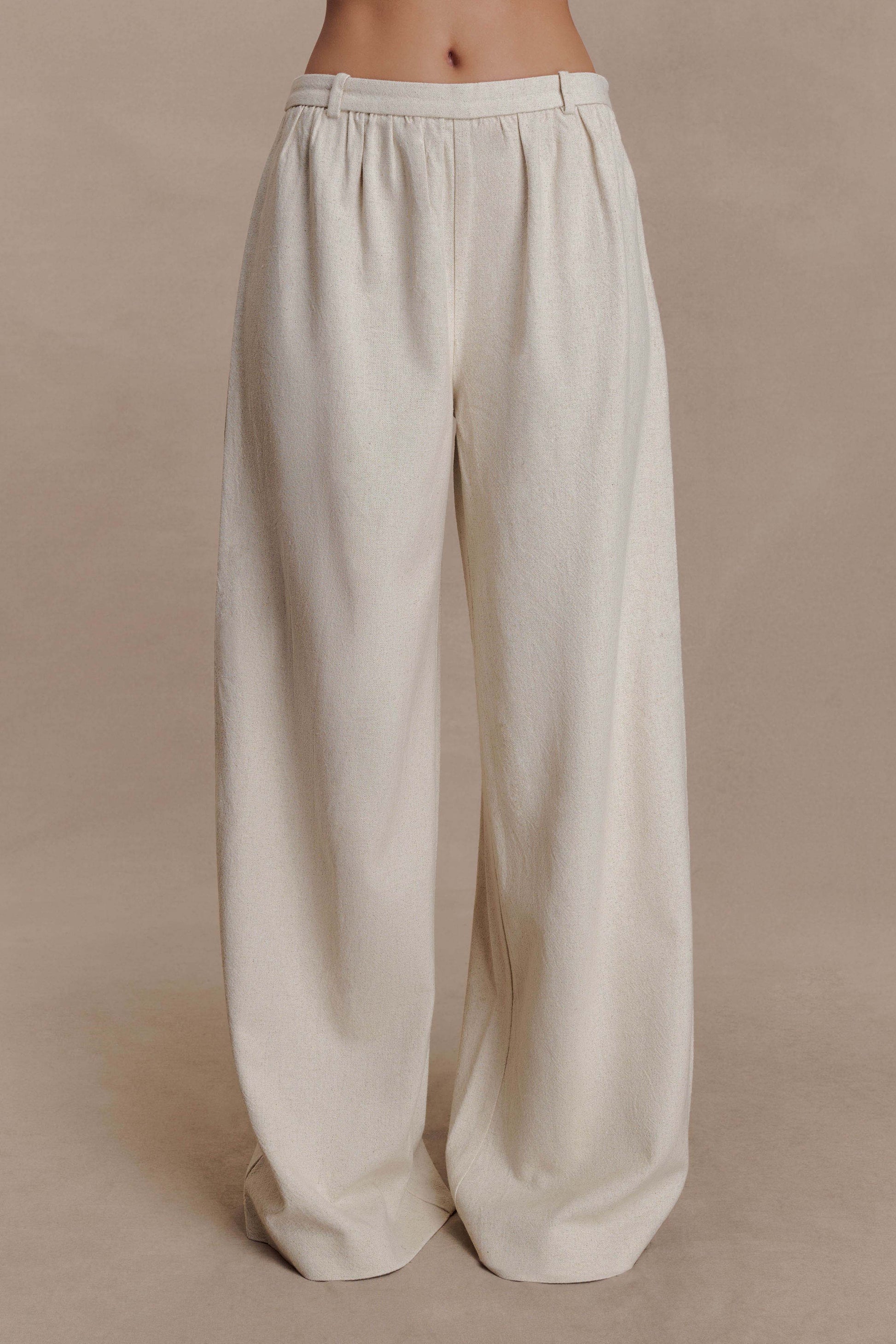 Gabby Straight Leg Linen Pants - Natural #8