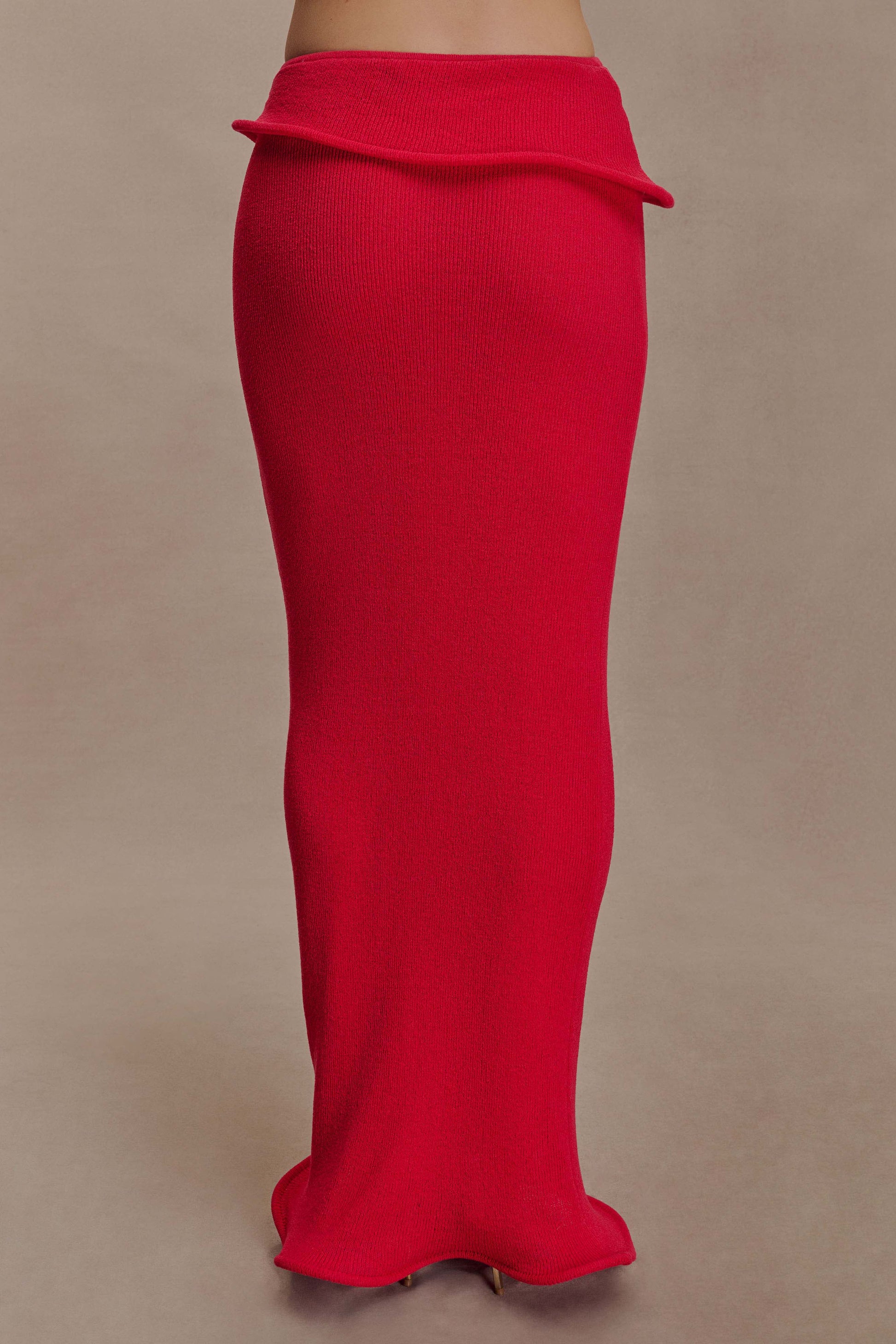 Samira Knit Wired Maxi Skirt - Red #5