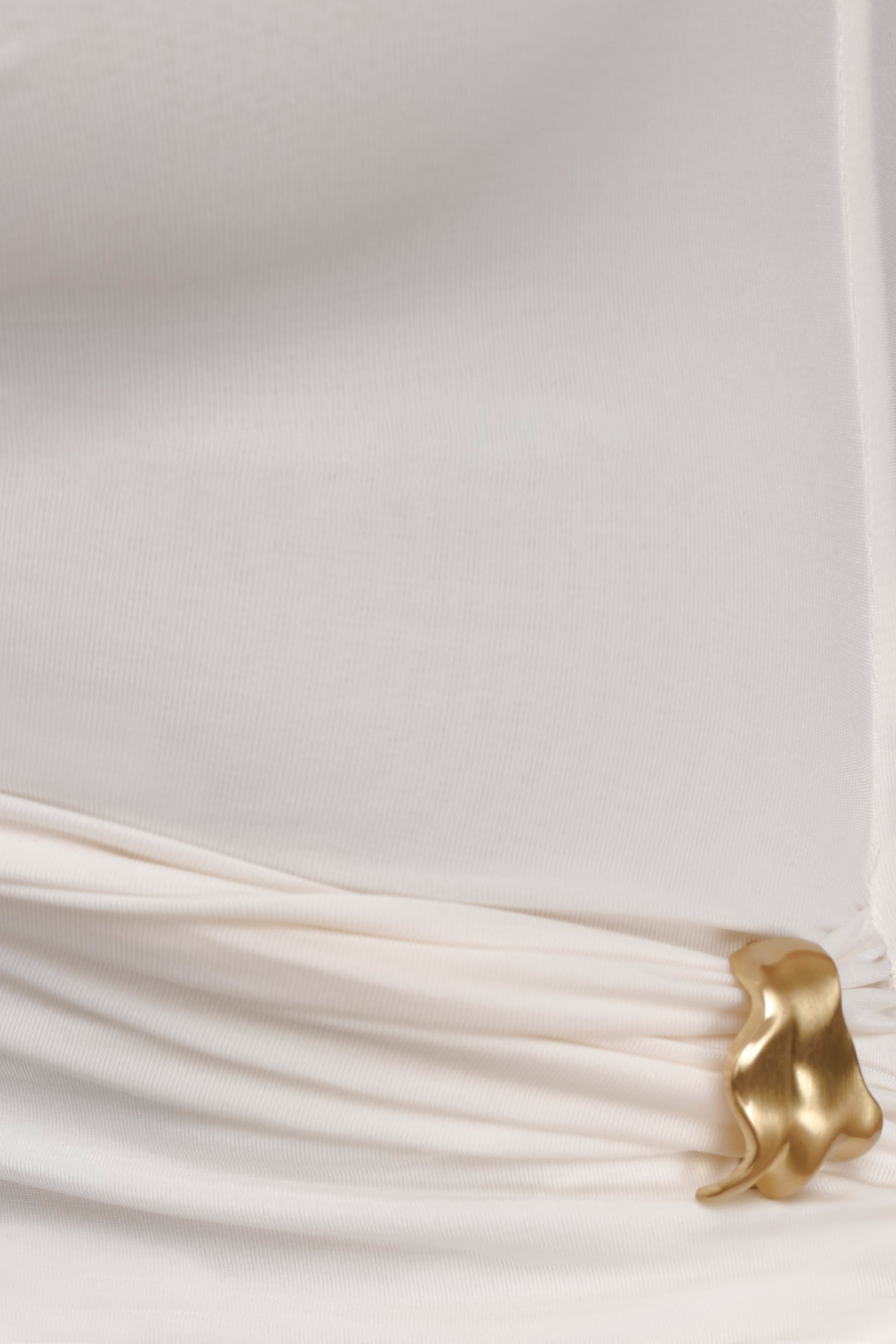 Amia Slinky Sleeveless Top With Hardware - Ivory #7