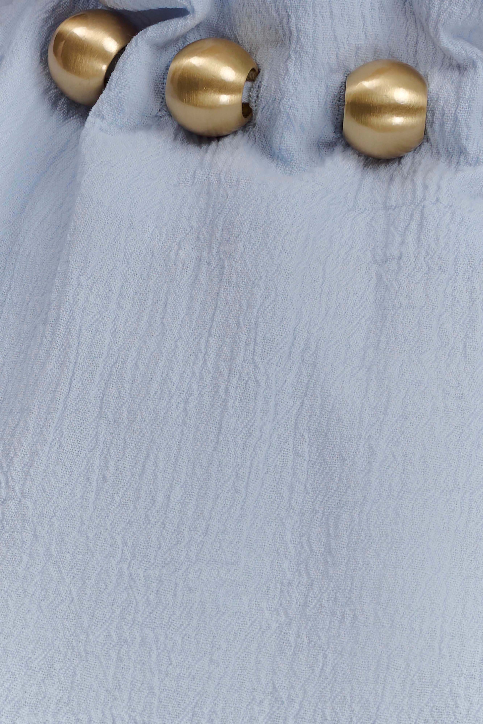 Abeda Cotton Maxi Dress With Hardware - Pale Blue #6