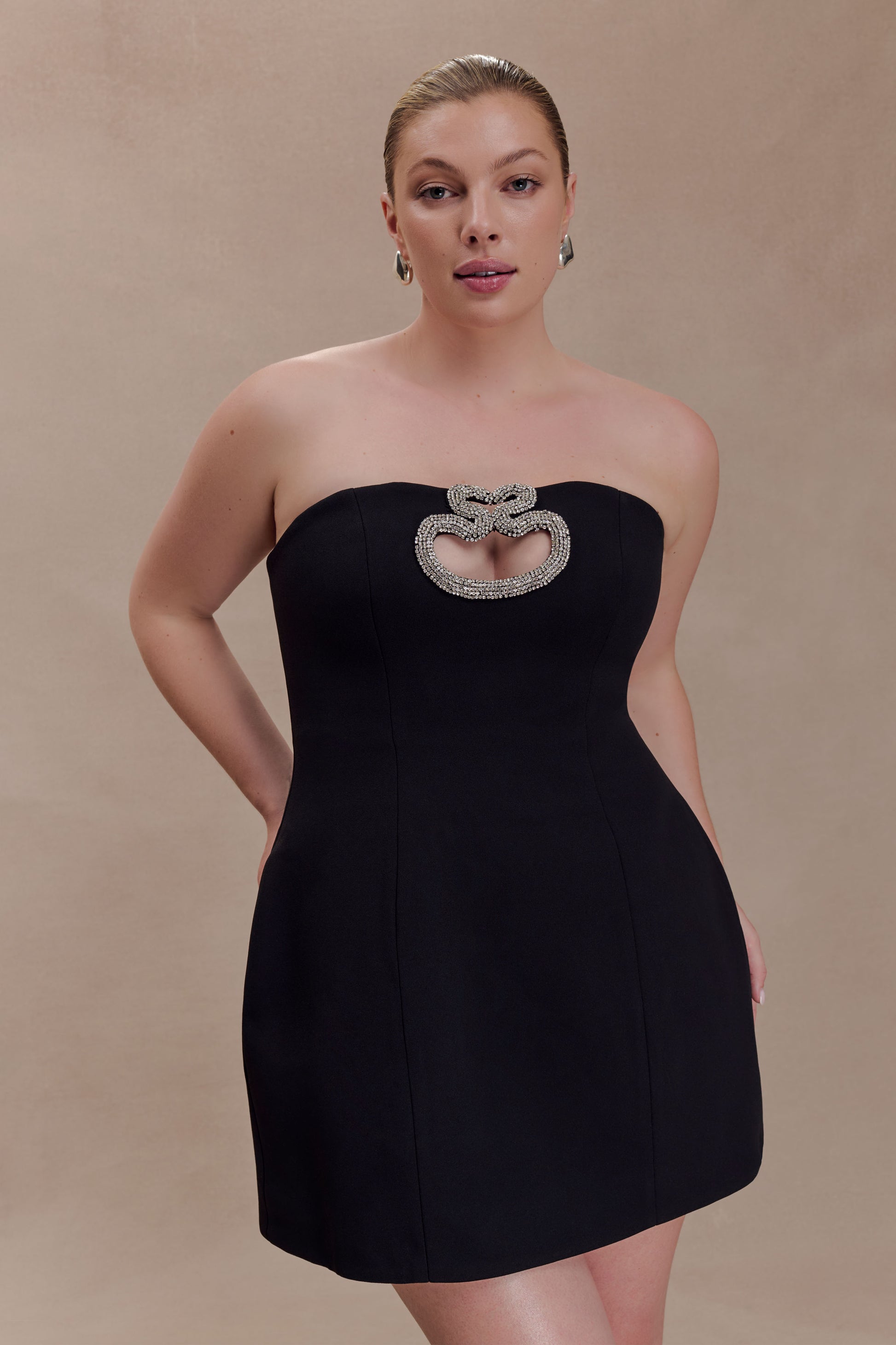 Hilda Embellished Strapless Mini Dress - Black #7