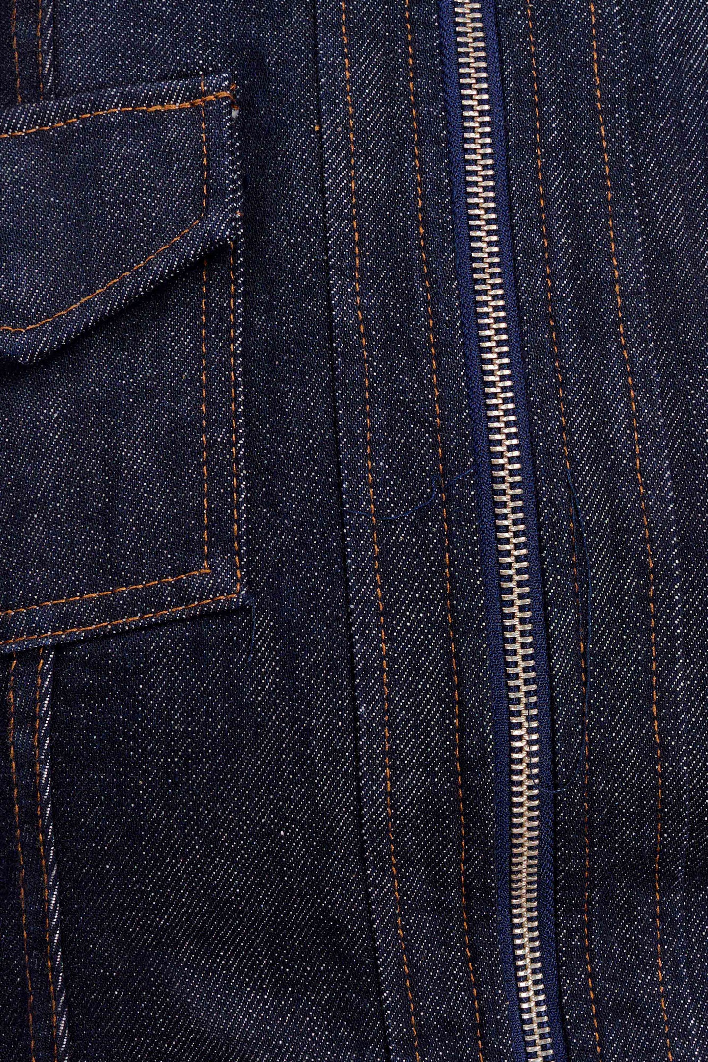 Cierra Cinched Jacket Top - Washed Indigo Blue