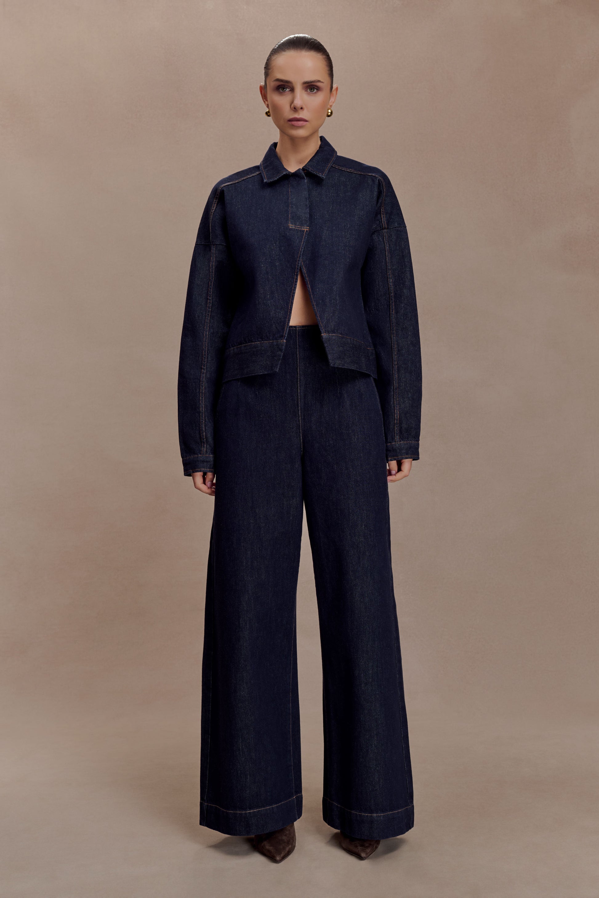 Maral High Waisted Dart Jeans - Washed Indigo Blue #6