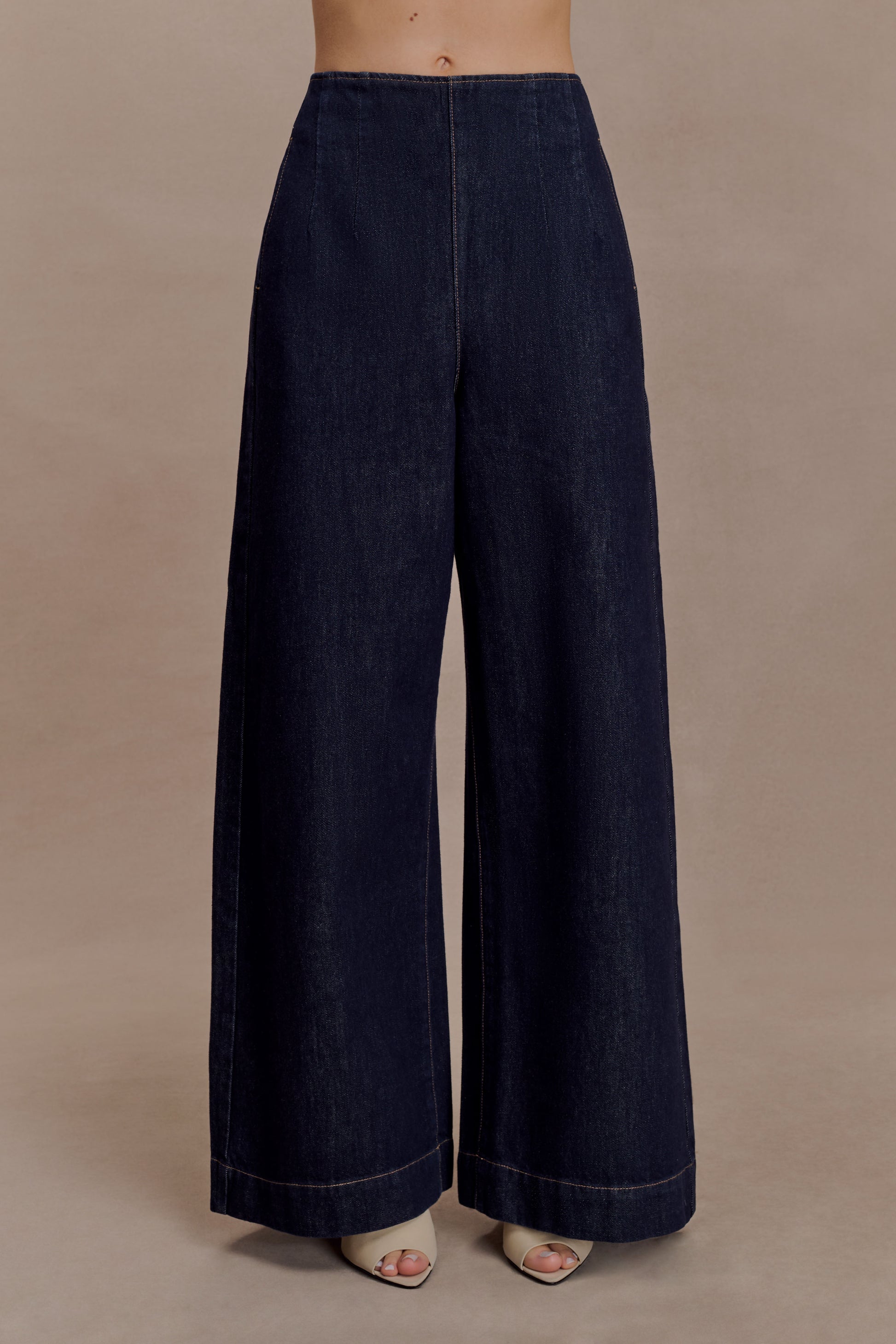 Maral High Waisted Dart Jeans - Washed Indigo Blue #8
