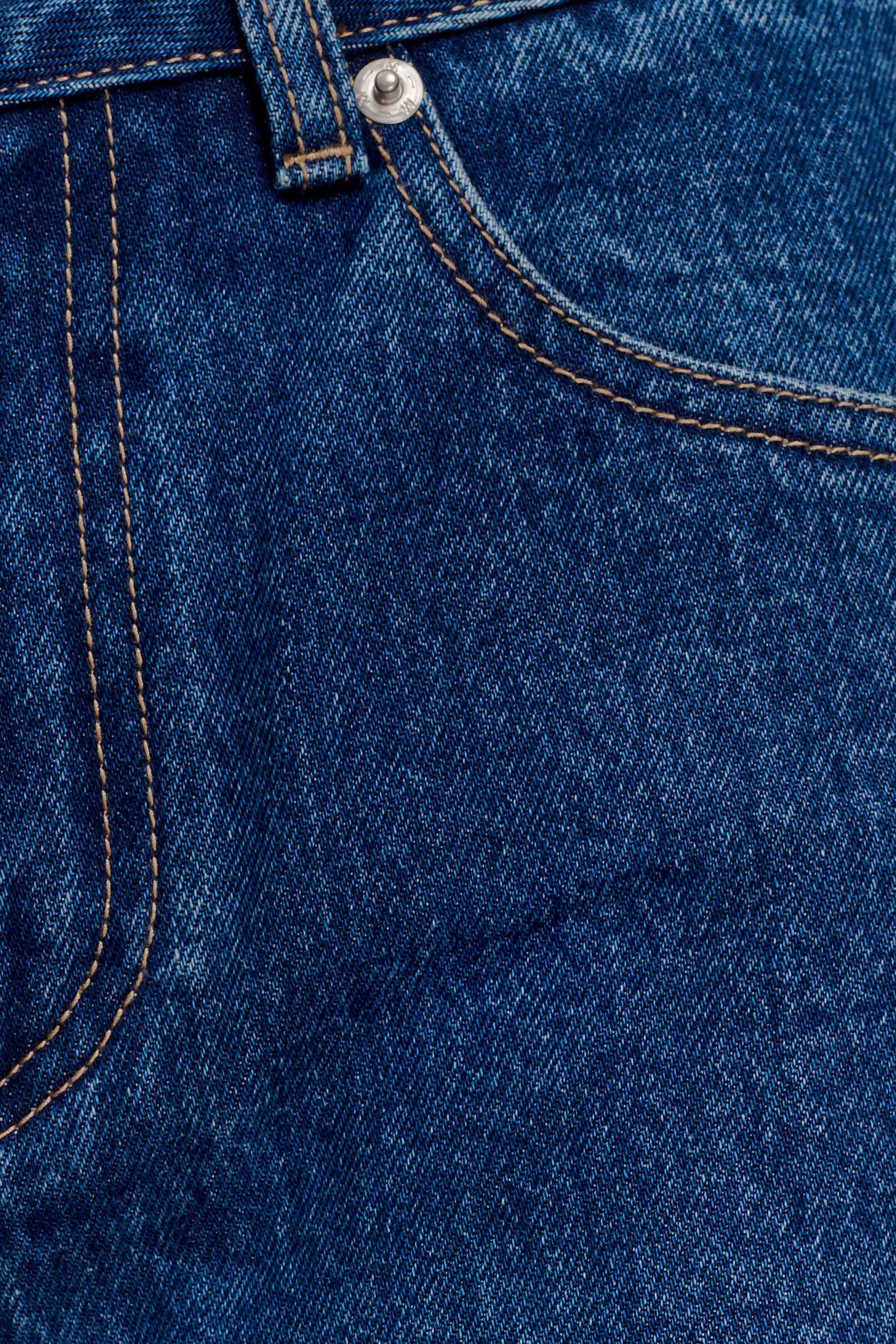 Georgette Mid Rise Paneled Denim Jeans - Dark Blue #8