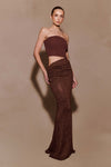 Jasiel Strapless Knit Maxi Dress - Chocolate