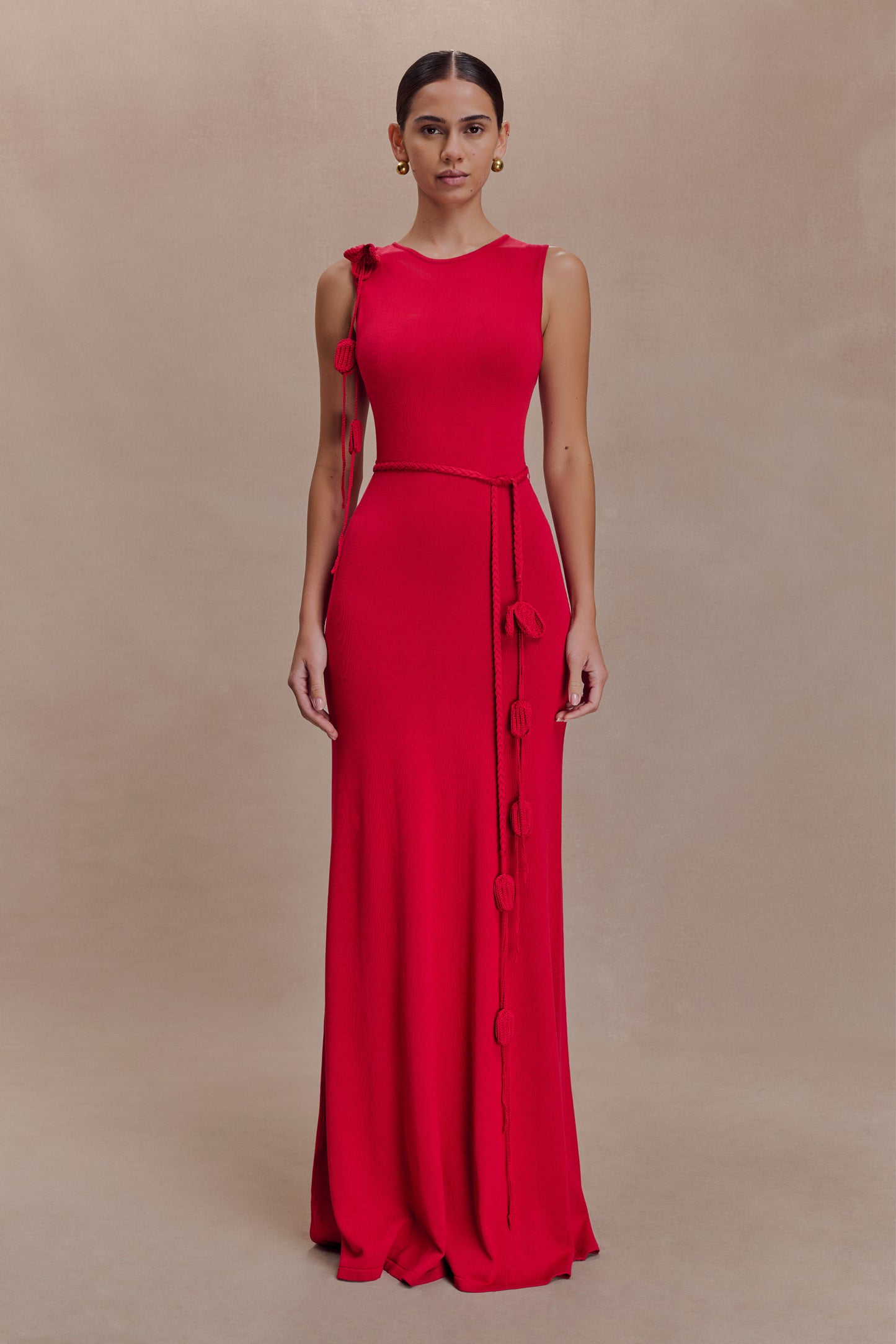 Monay Tulip Maxi Dress - Raspberry
