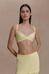 Coleene Pointelle Knit Top - Lemon