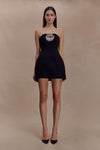 Hilda Embellished Strapless Mini Dress - Black