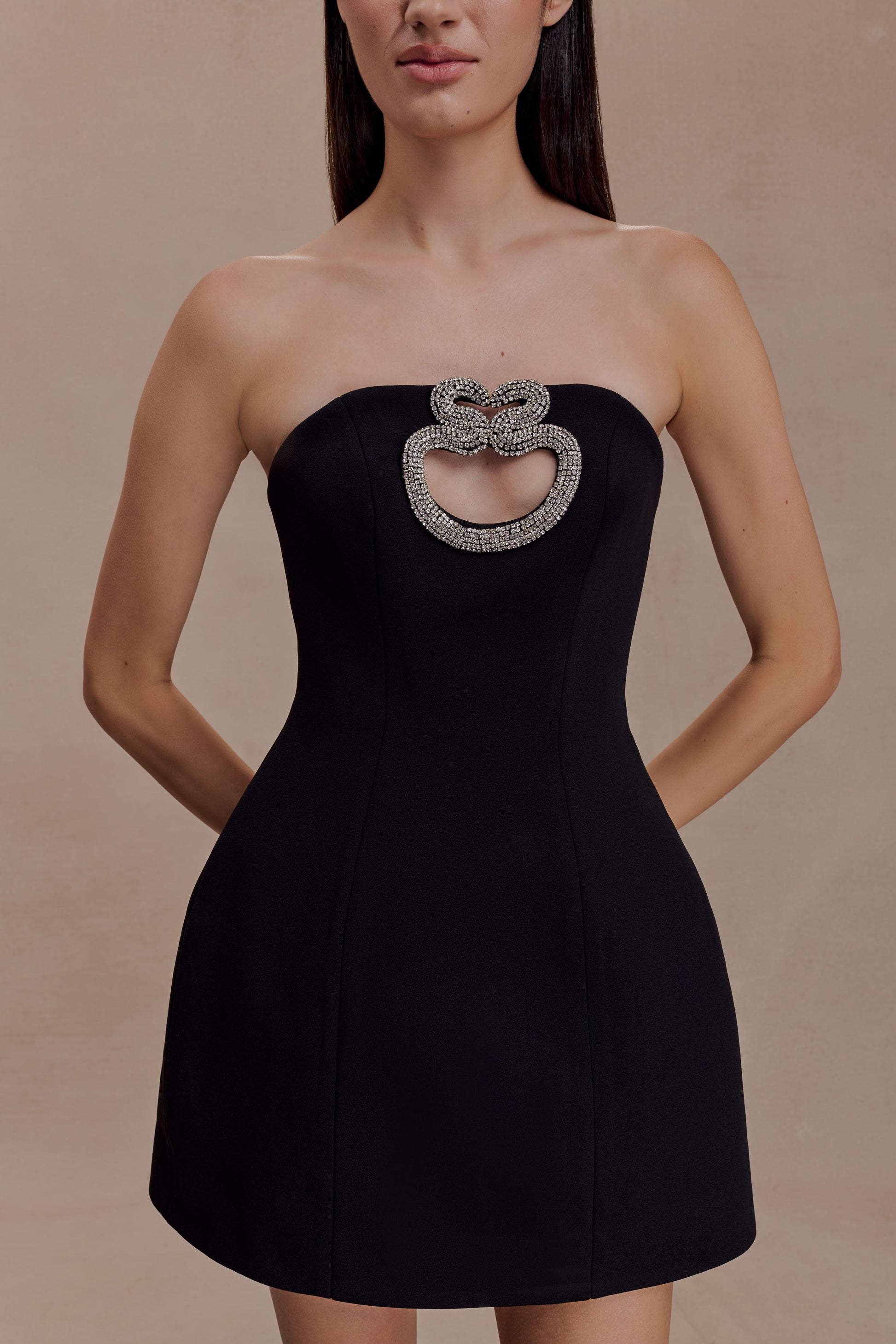 Hilda Embellished Strapless Mini Dress - Black #3