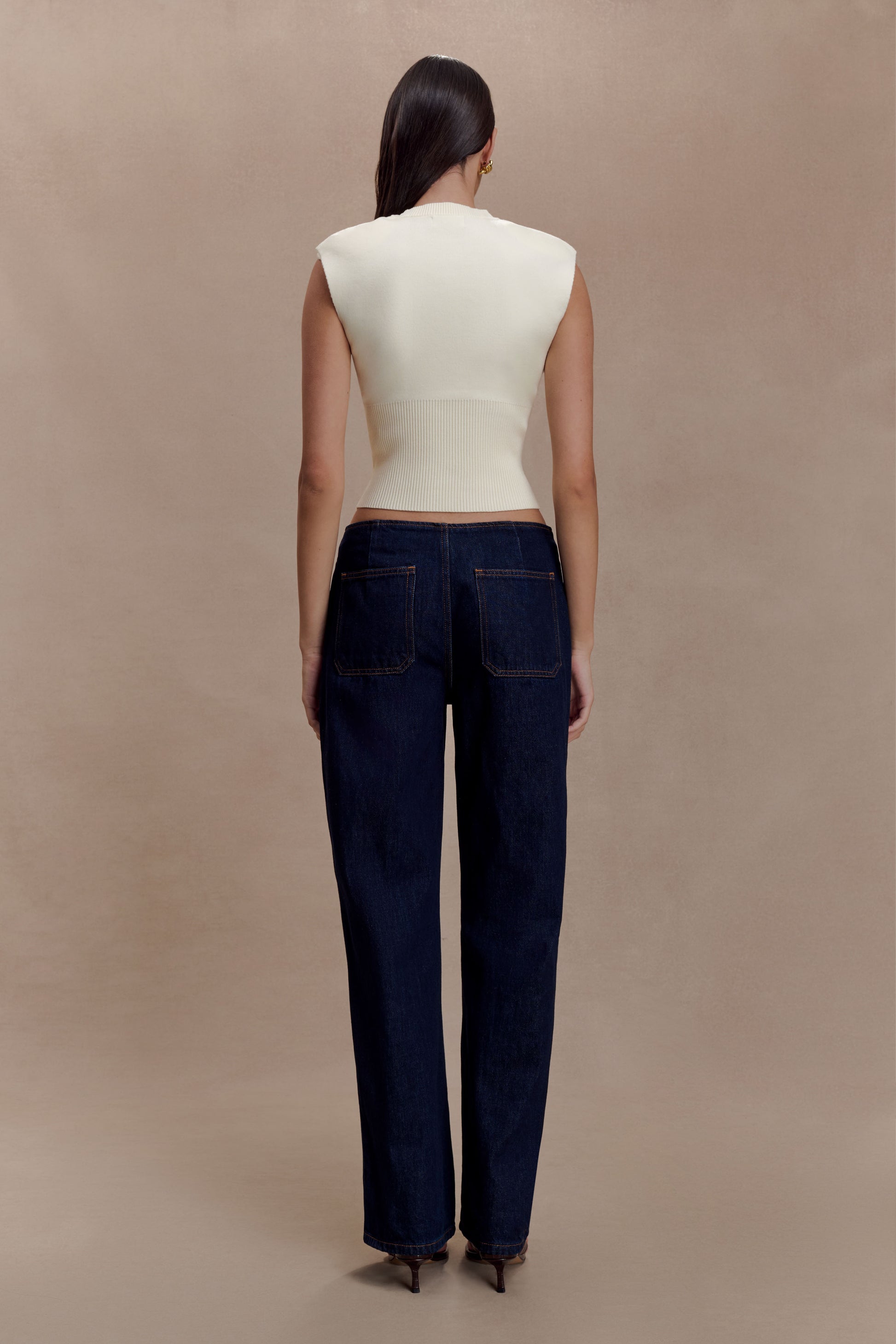 Sharpay Sleeveless Knit Top - Ivory #2