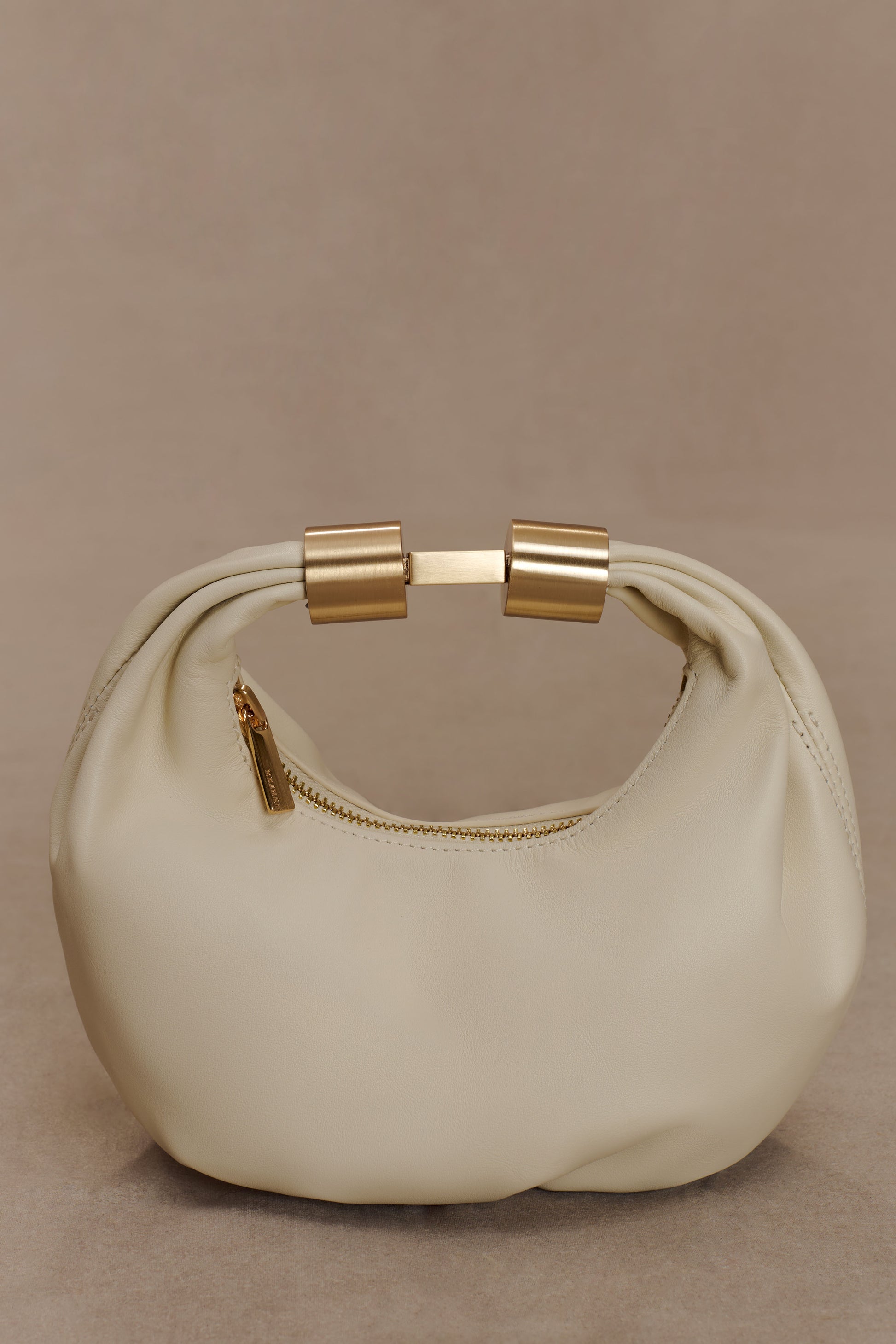 Bristol Mini Croissant Leather Bag - Ivory #2