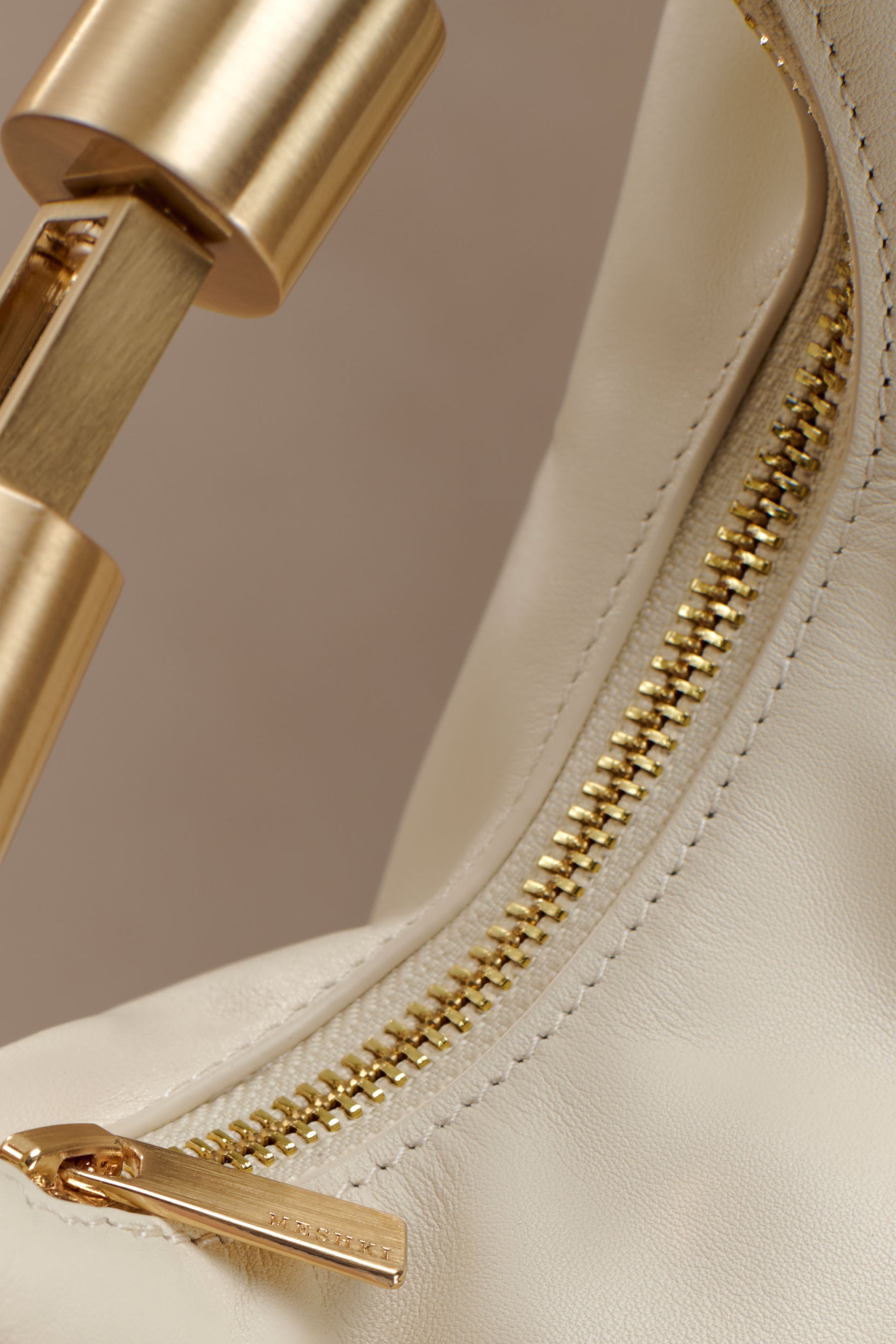 Bristol Mini Croissant Leather Bag - Ivory #3