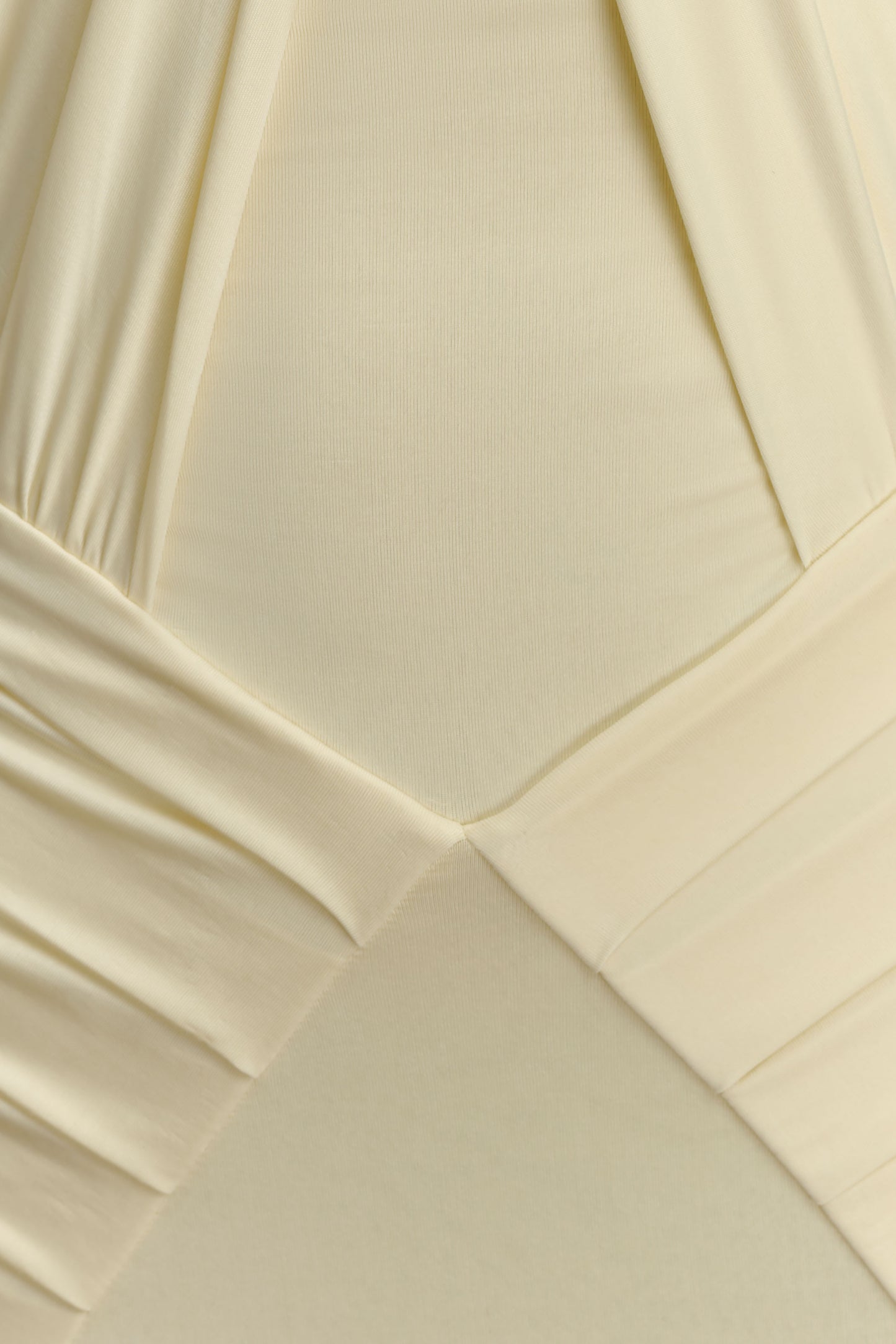 Indira Gathered Slinky Halter Maxi Dress - Lemon