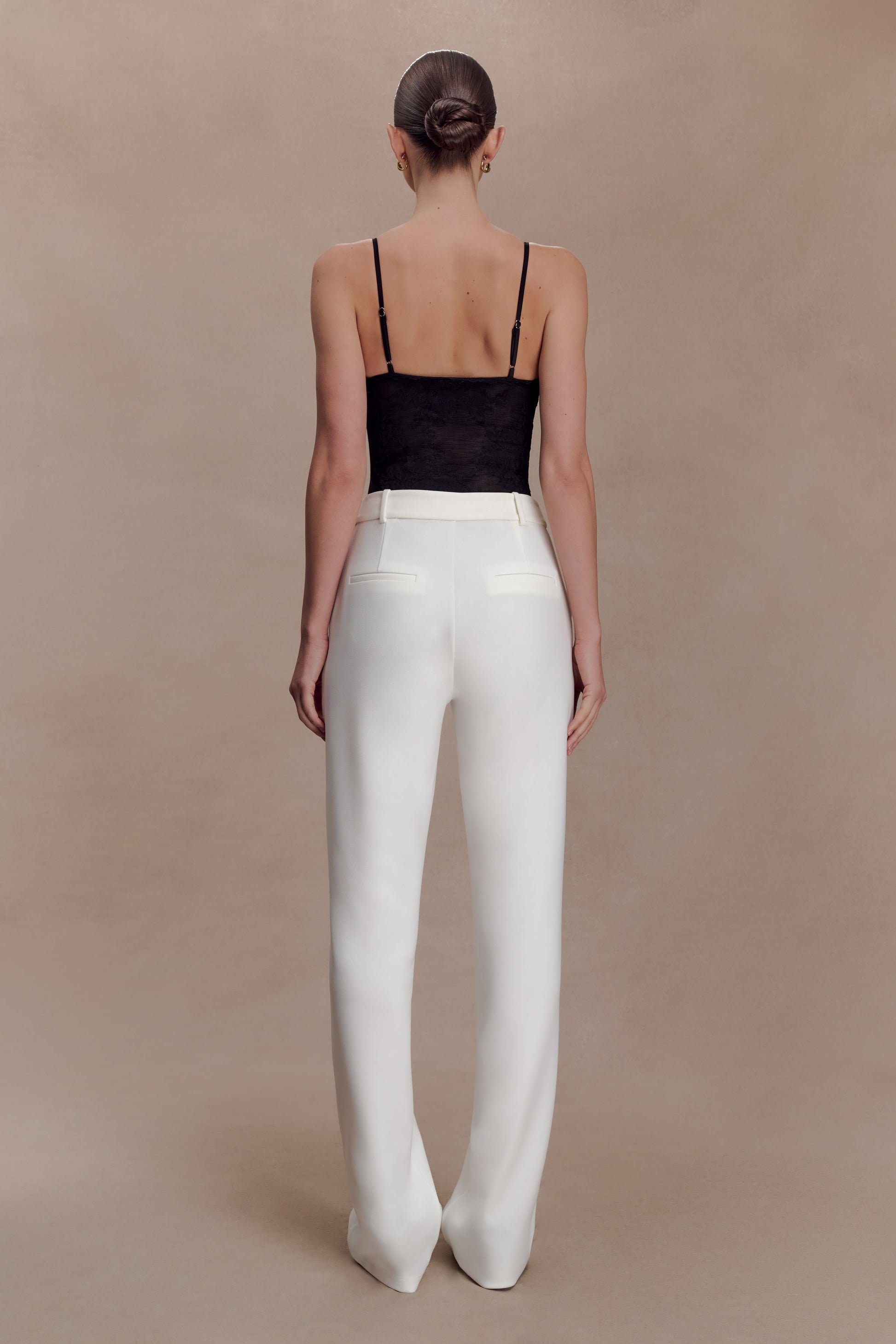 Maude Crepe Straight Leg Pants - Ivory #2