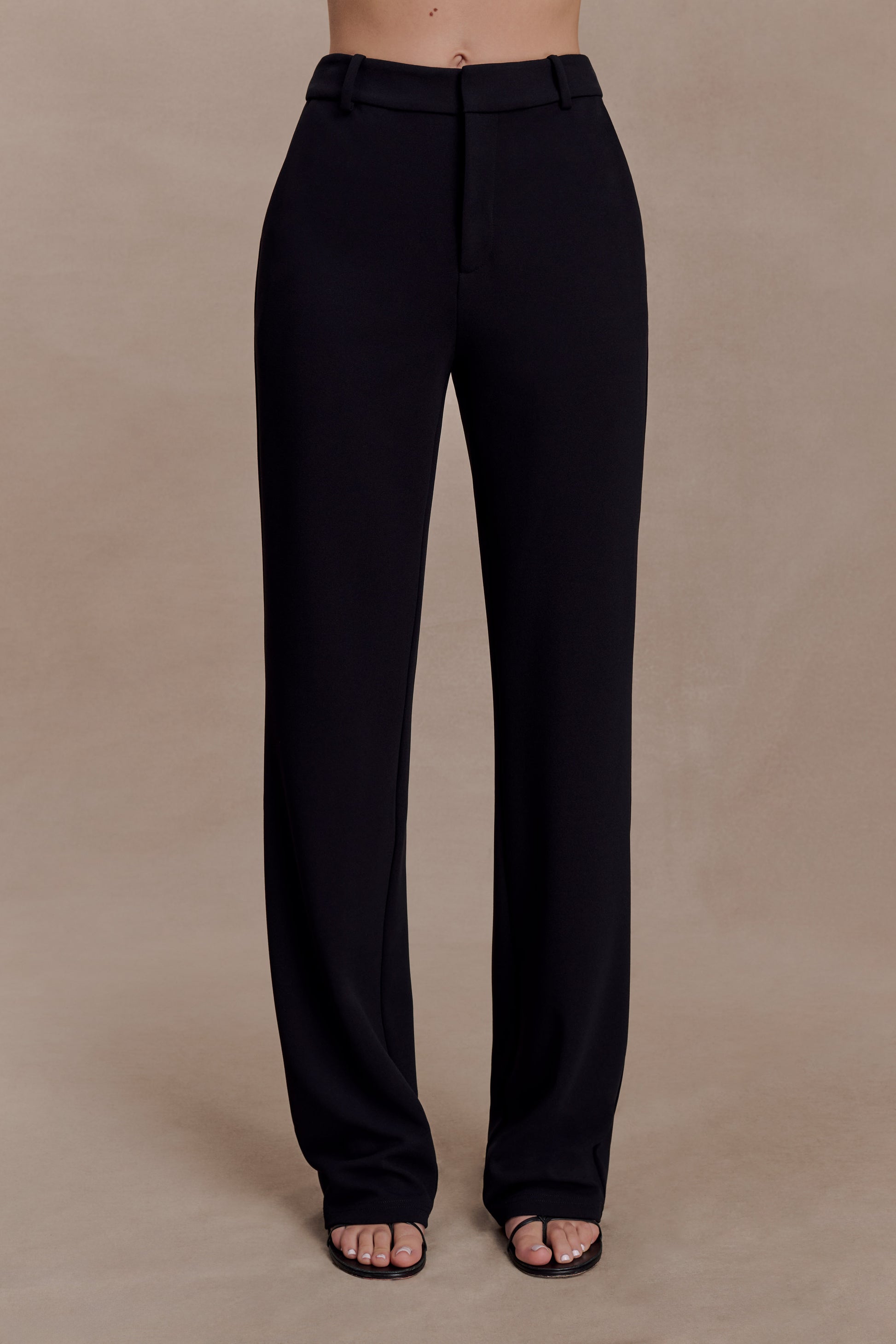 Maude Crepe Straight Leg Pants - Black #6
