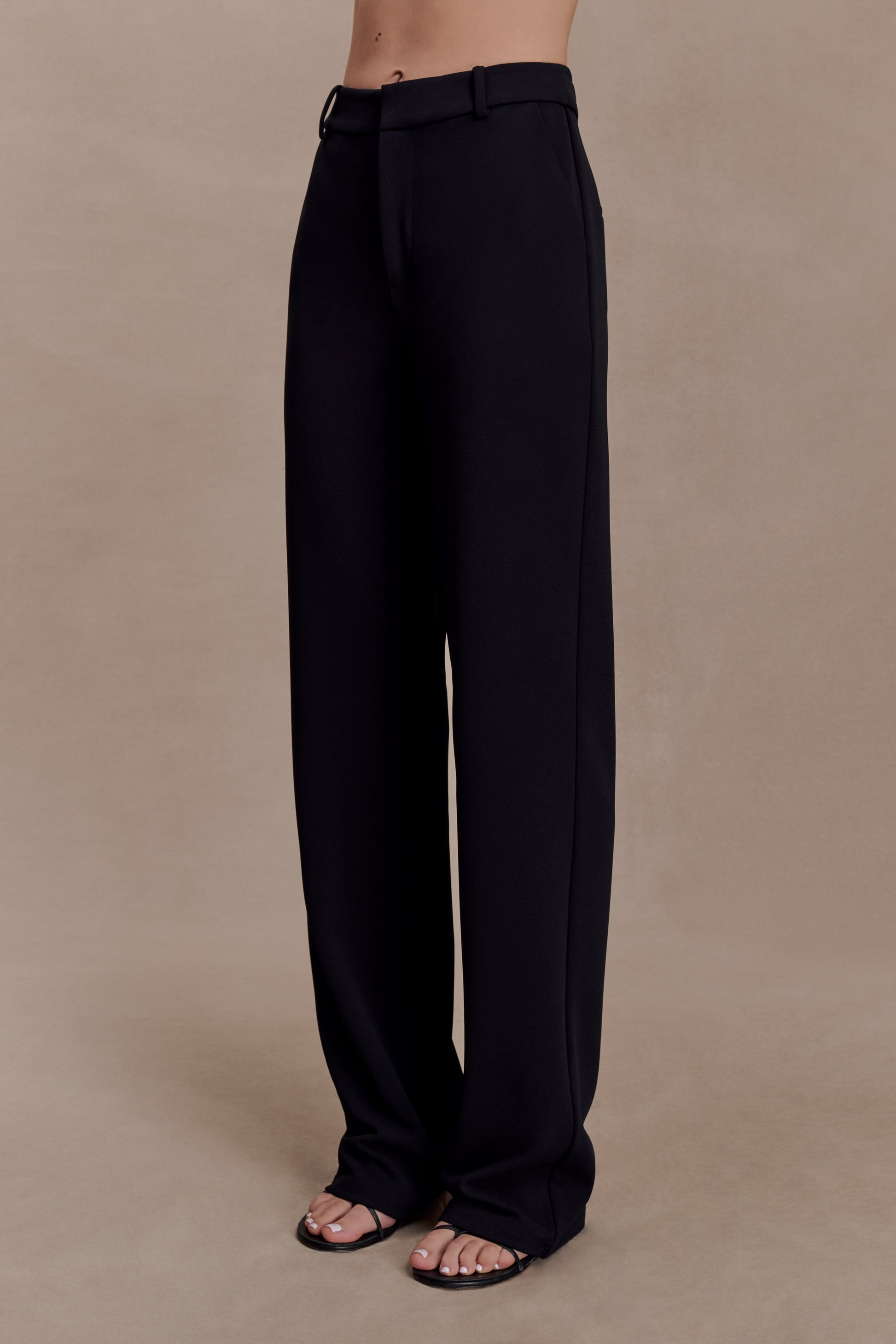 Maude Crepe Straight Leg Pants - Black #4