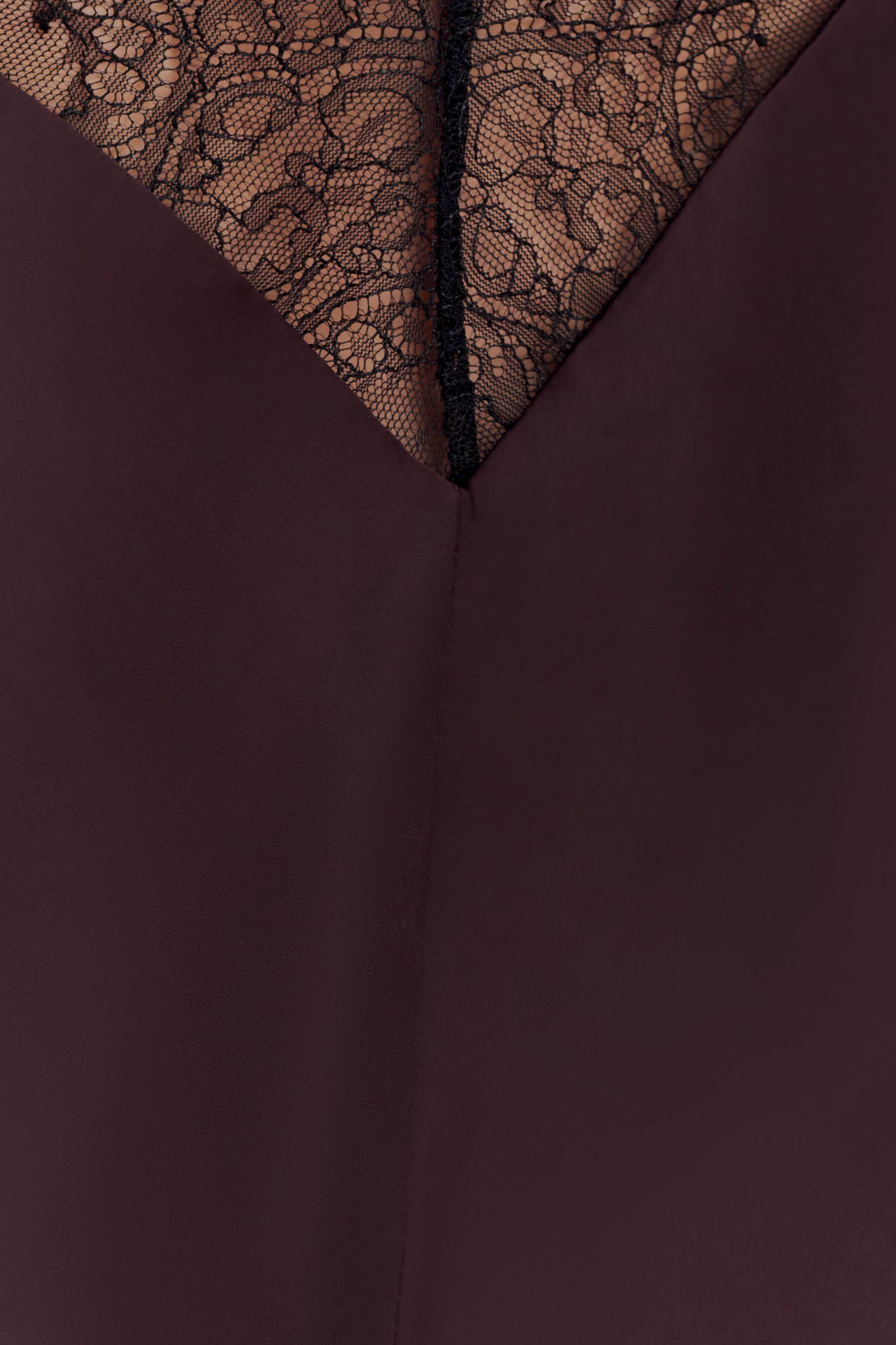 Regina Halter Lace And Satin Mini Dress - Chocolate #7