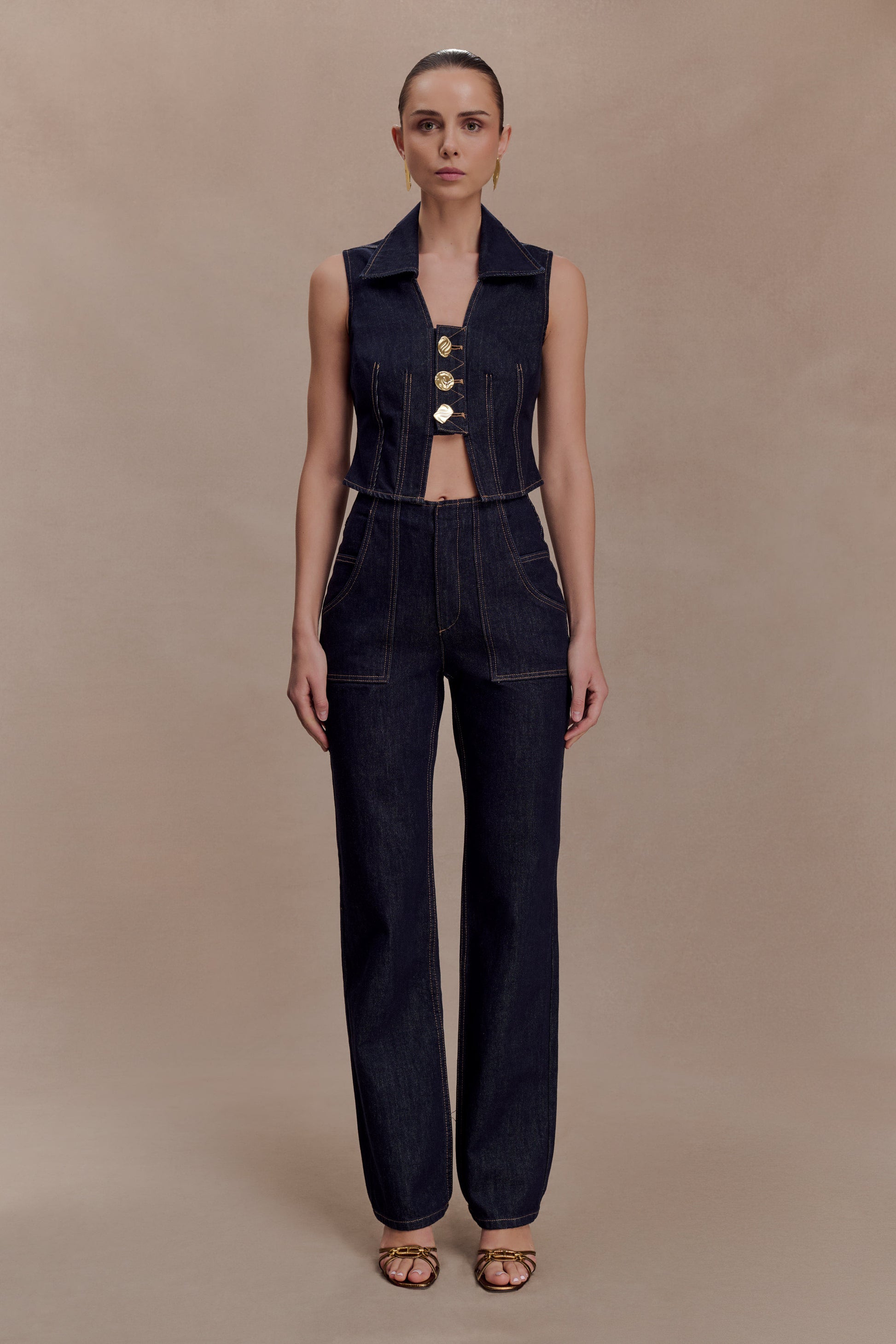 Clarrissa High Rise Jeans - Washed Indigo Blue #3