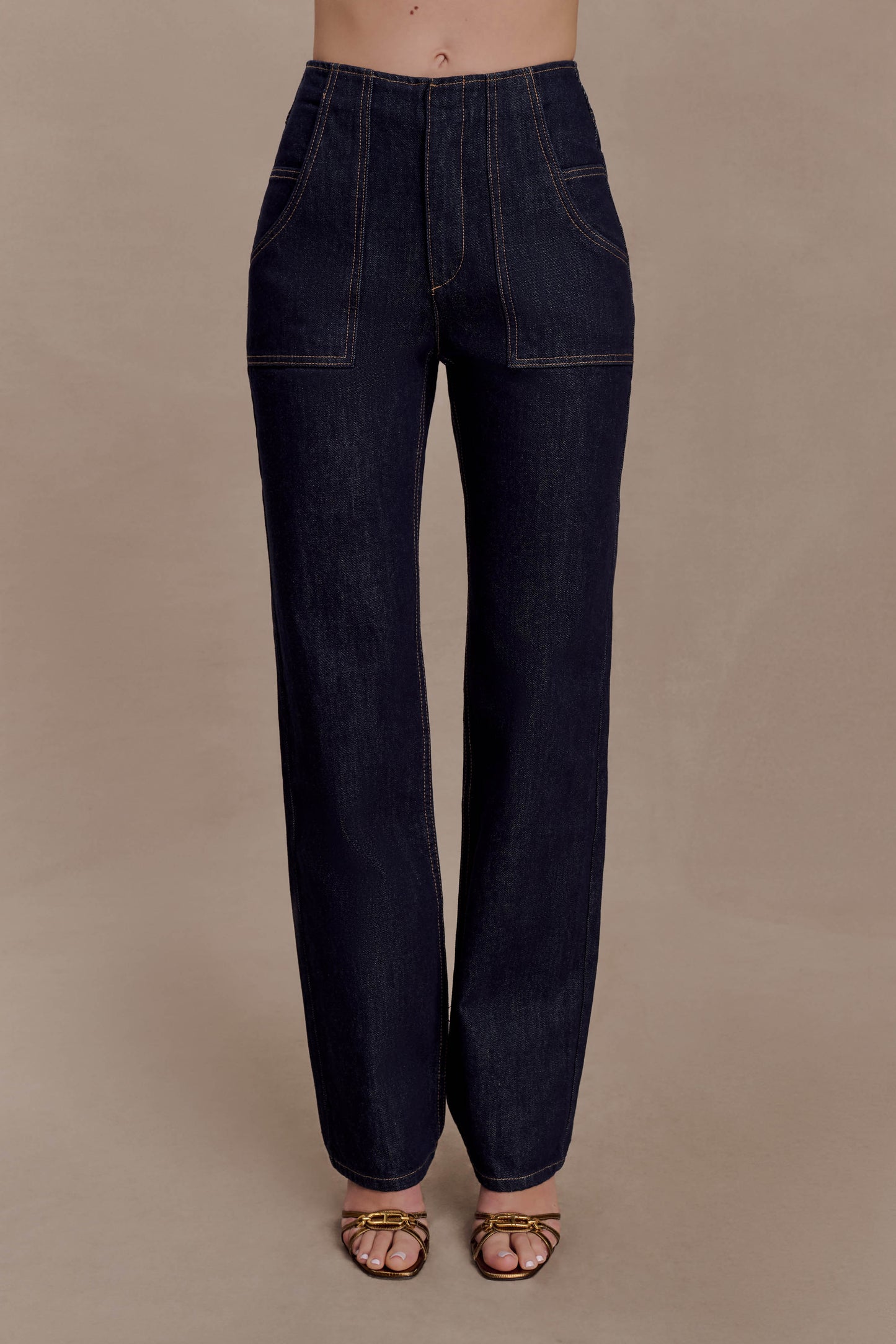 Clarrissa High Rise Jeans - Washed Indigo Blue