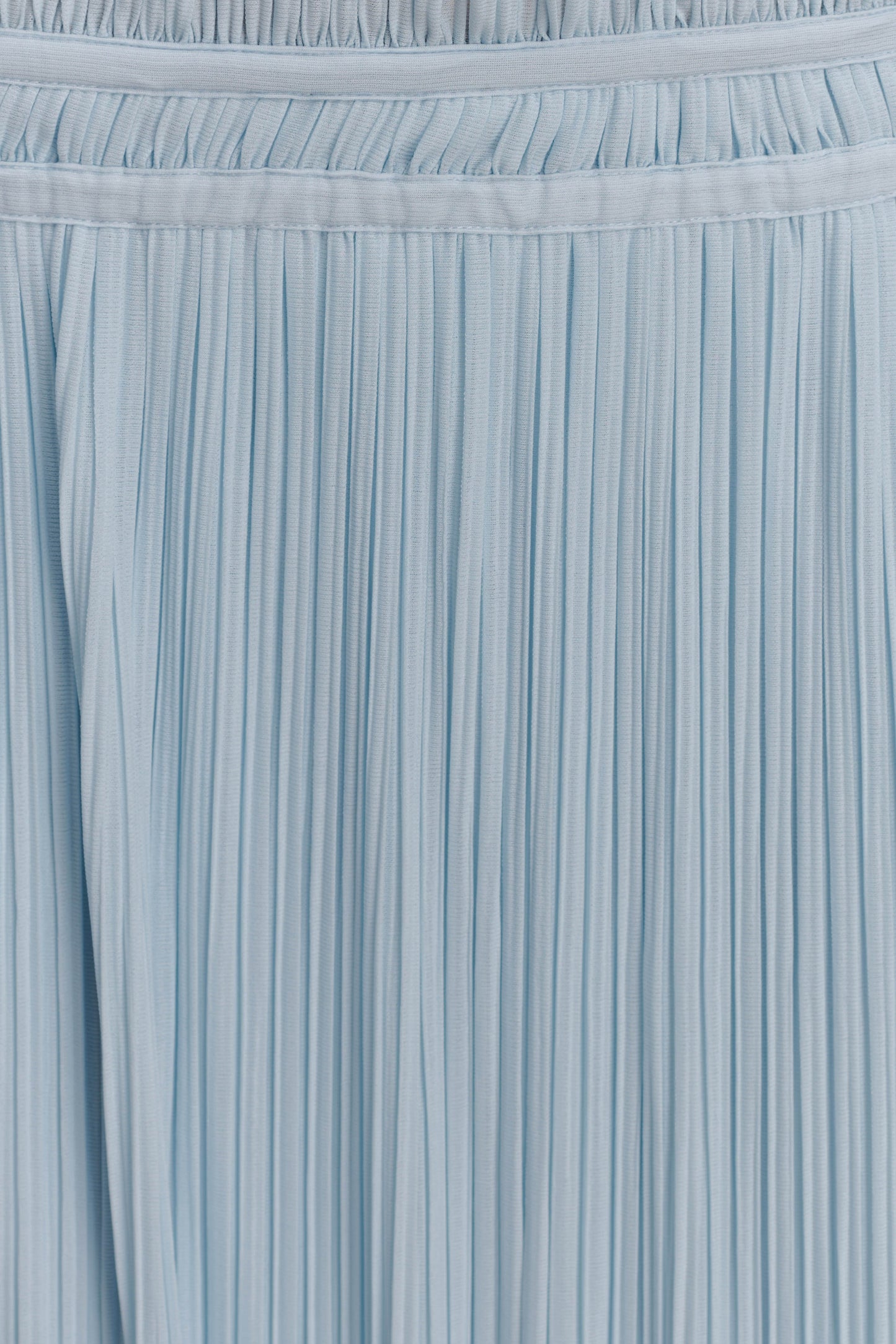 Amaris Gathered Plisse Maxi Skirt - Pale Blue
