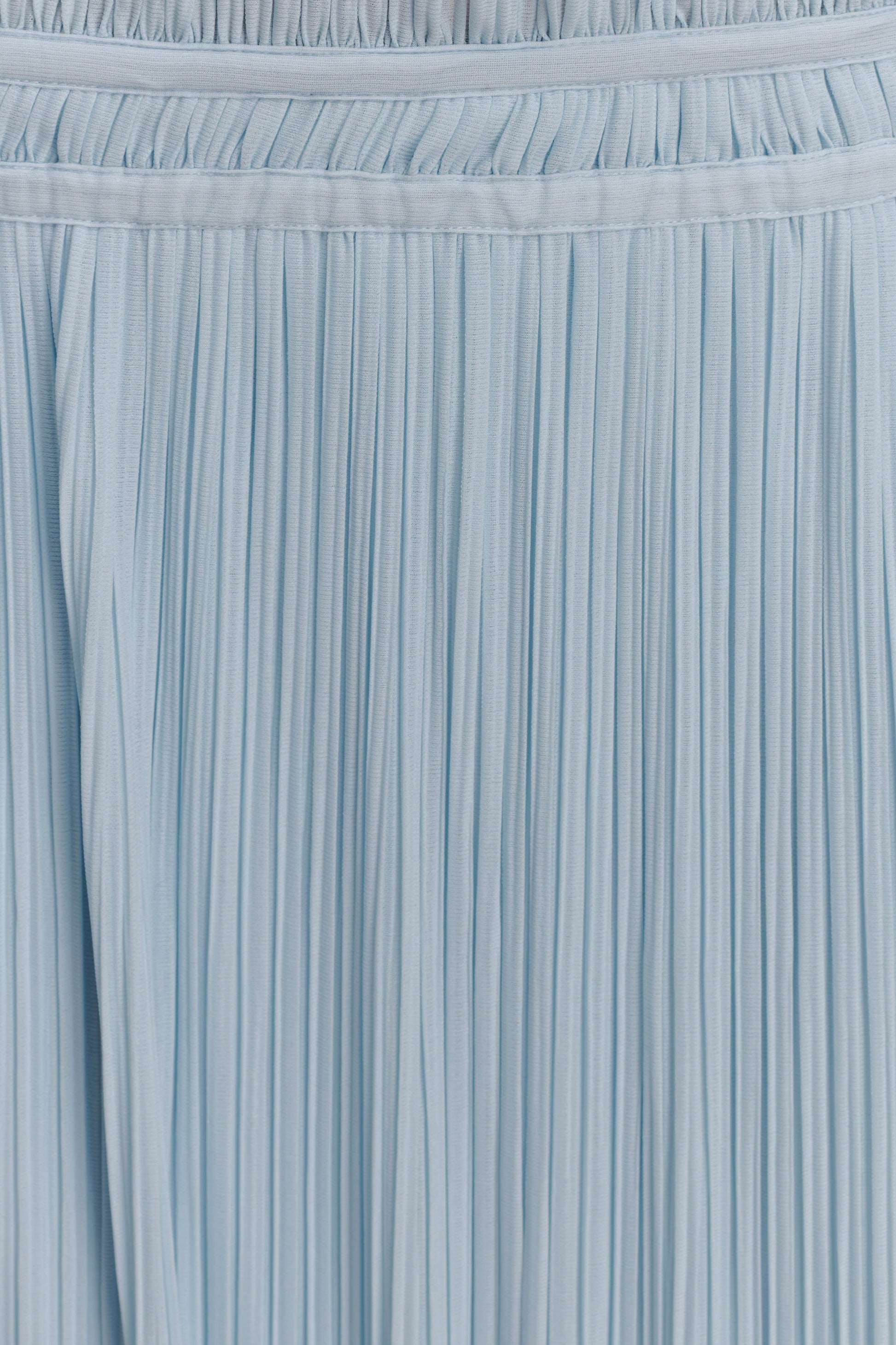 Amaris Gathered Plisse Maxi Skirt - Pale Blue #6