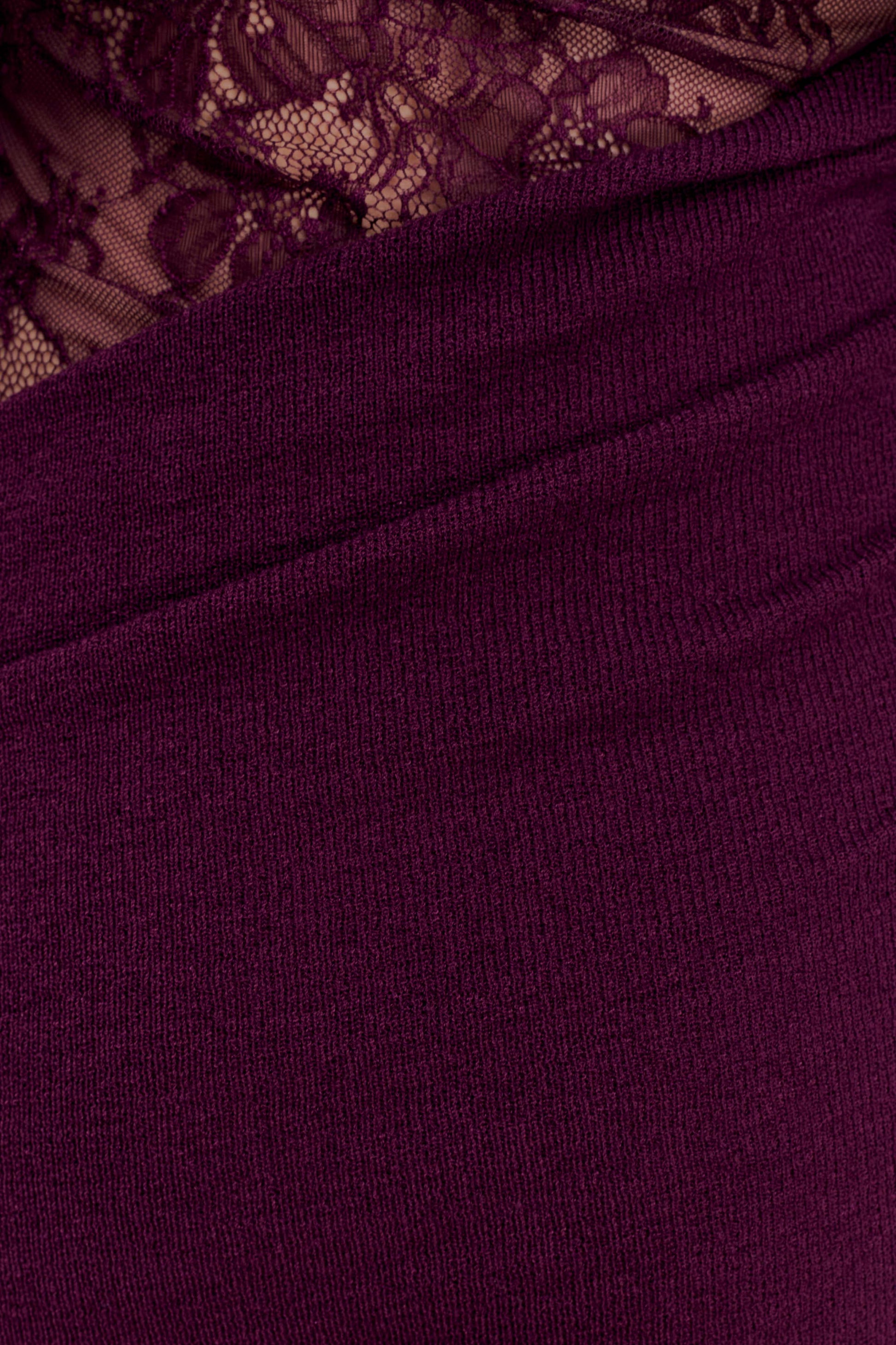 Luxie Lace Knit Maxi Dress - Plum #5