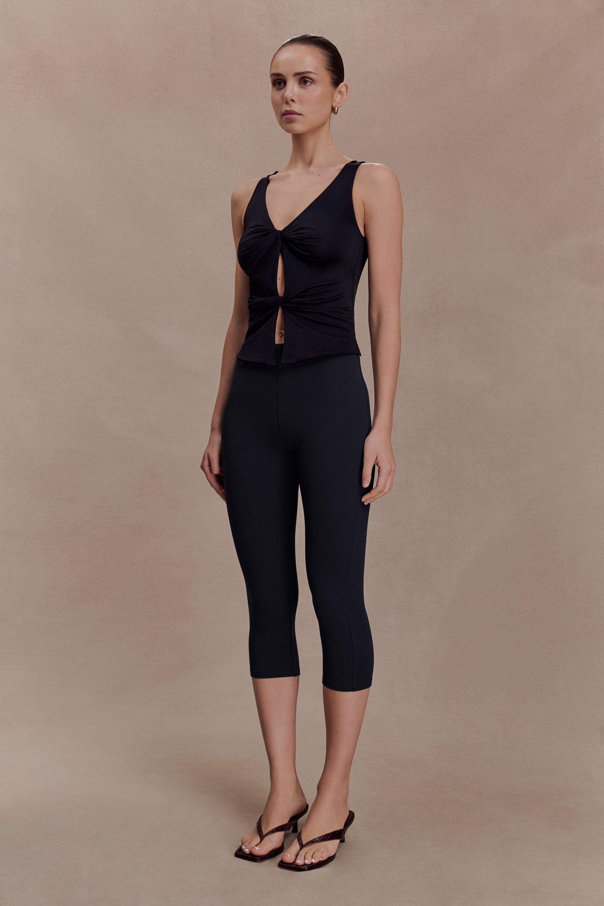 Millie Twist Sleeveless Top - Black #4