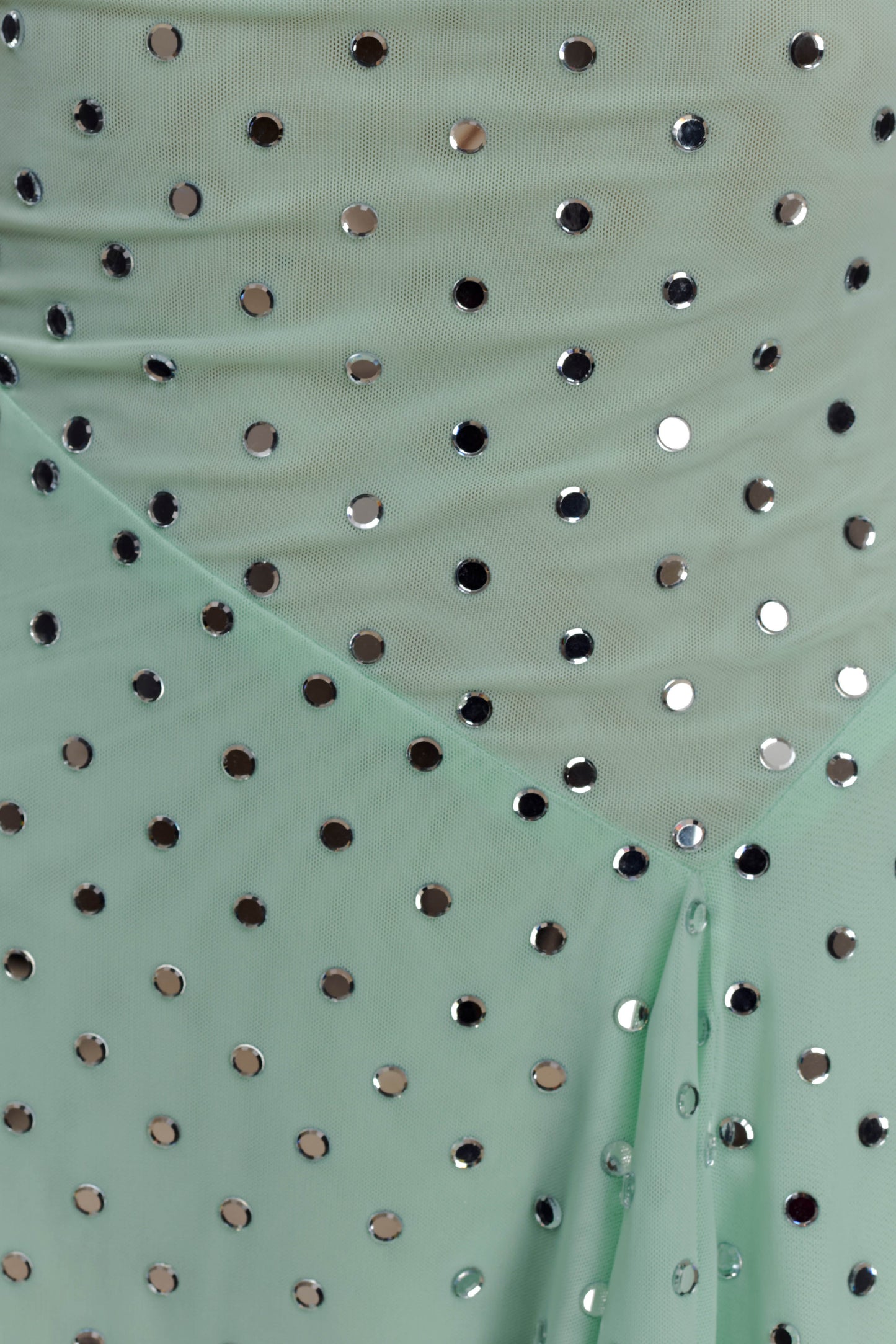 Zahra Diamante Cowl Mini Dress - Mint