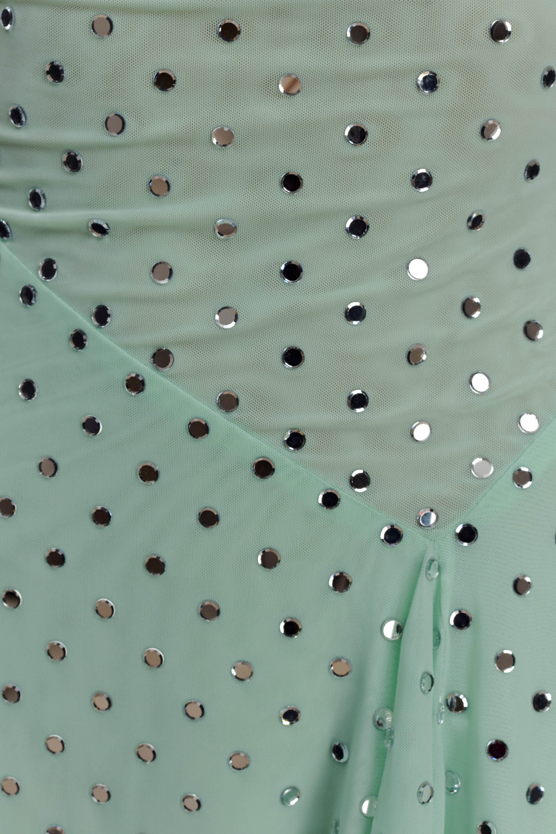 Zahra Diamante Cowl Mini Dress - Mint #9