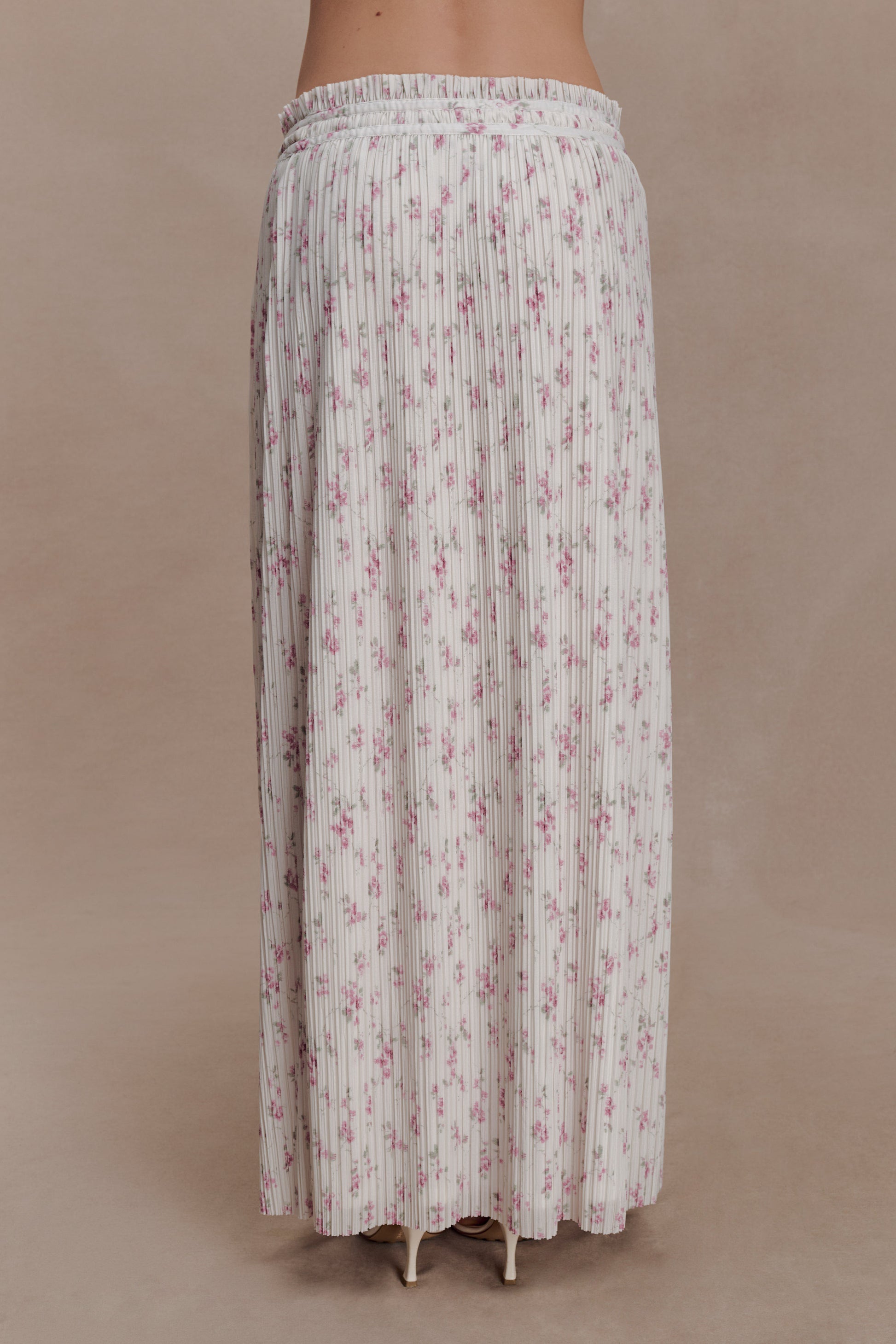 Amaris Gathered Plisse Maxi Skirt - Floral Ditsy Print #6