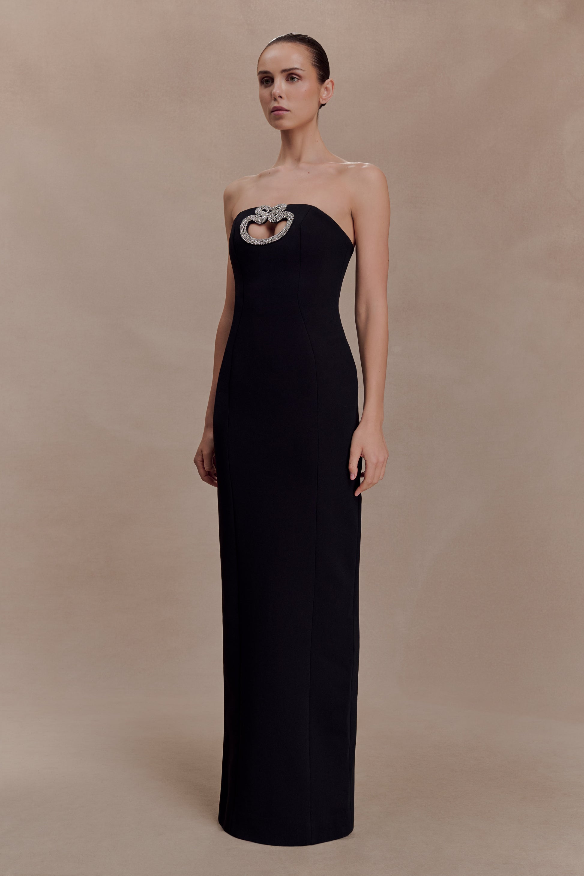 Hilda Embellished Strapless Maxi Dress - Black #3